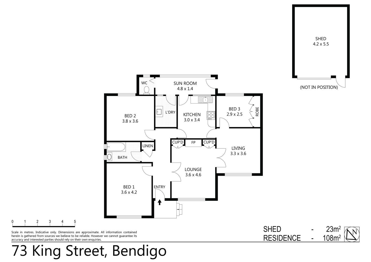 Floorplan of Homely house listing, 73 King Street, Bendigo VIC 3550