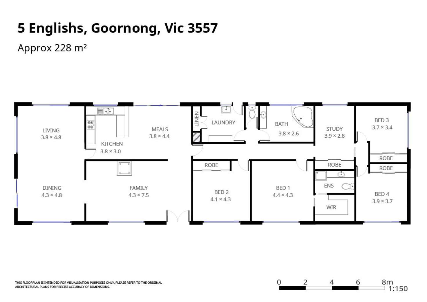 Floorplan of Homely house listing, 5 Englishs Road, Goornong VIC 3557