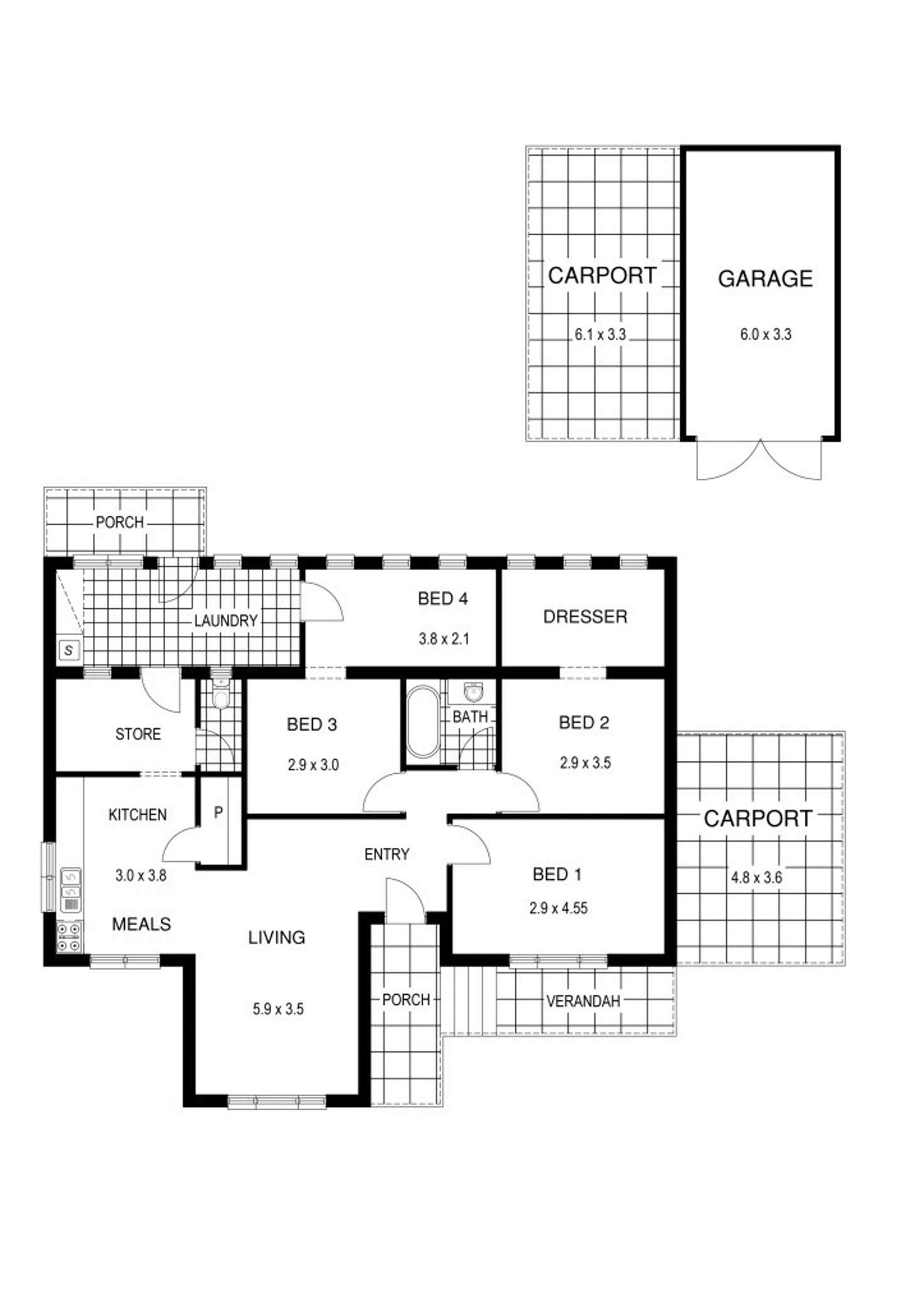 Floorplan of Homely house listing, 2 Hope Street, Dover Gardens SA 5048