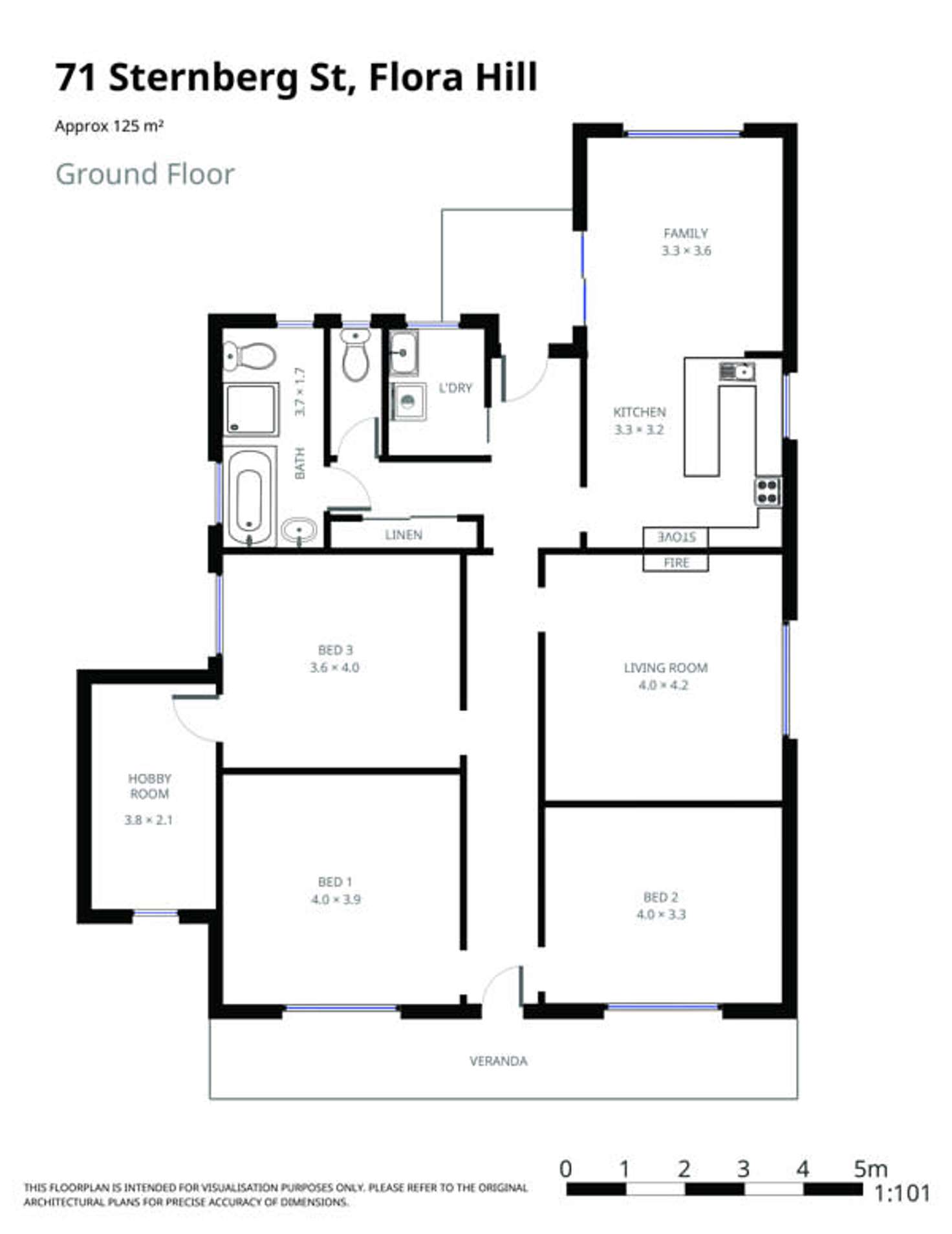 Floorplan of Homely house listing, 71 Sternberg Street, Bendigo VIC 3550