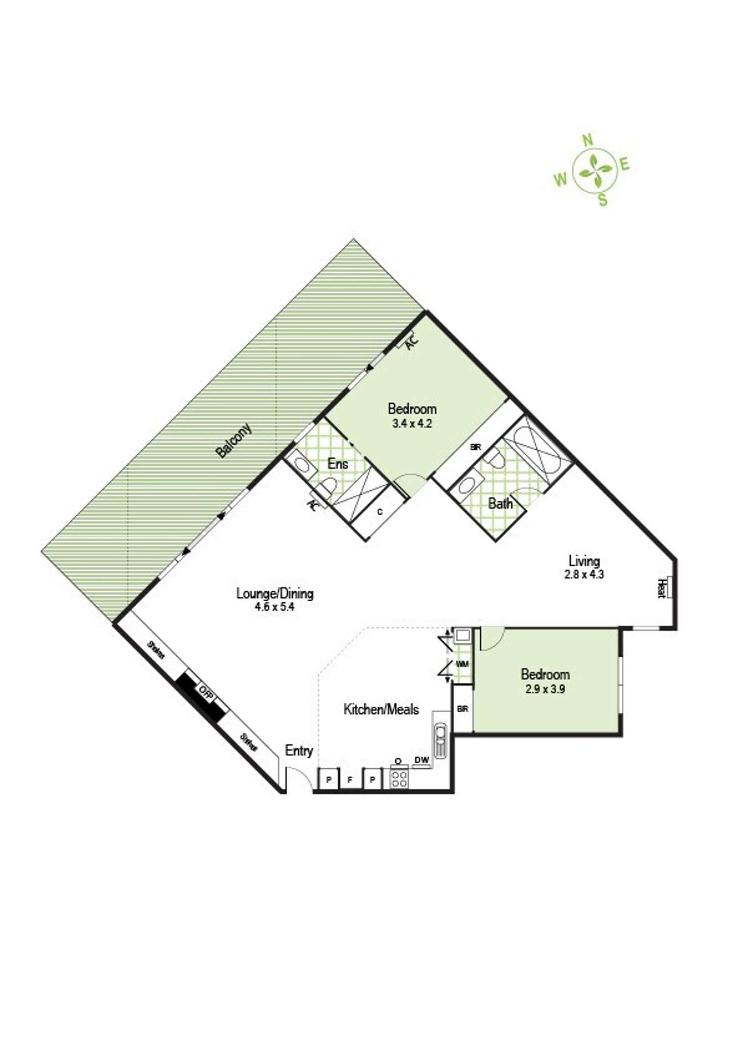 Floorplan of Homely apartment listing, 34/23 Irwell Street, St Kilda VIC 3182