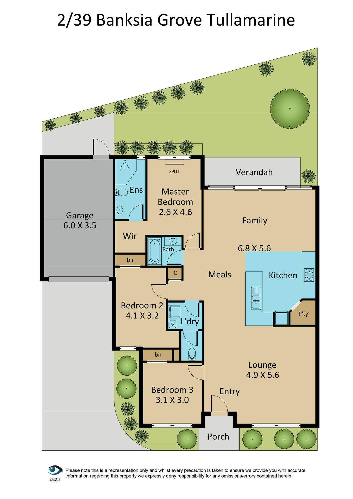 Floorplan of Homely unit listing, 2/39 Banksia Grove, Tullamarine VIC 3043