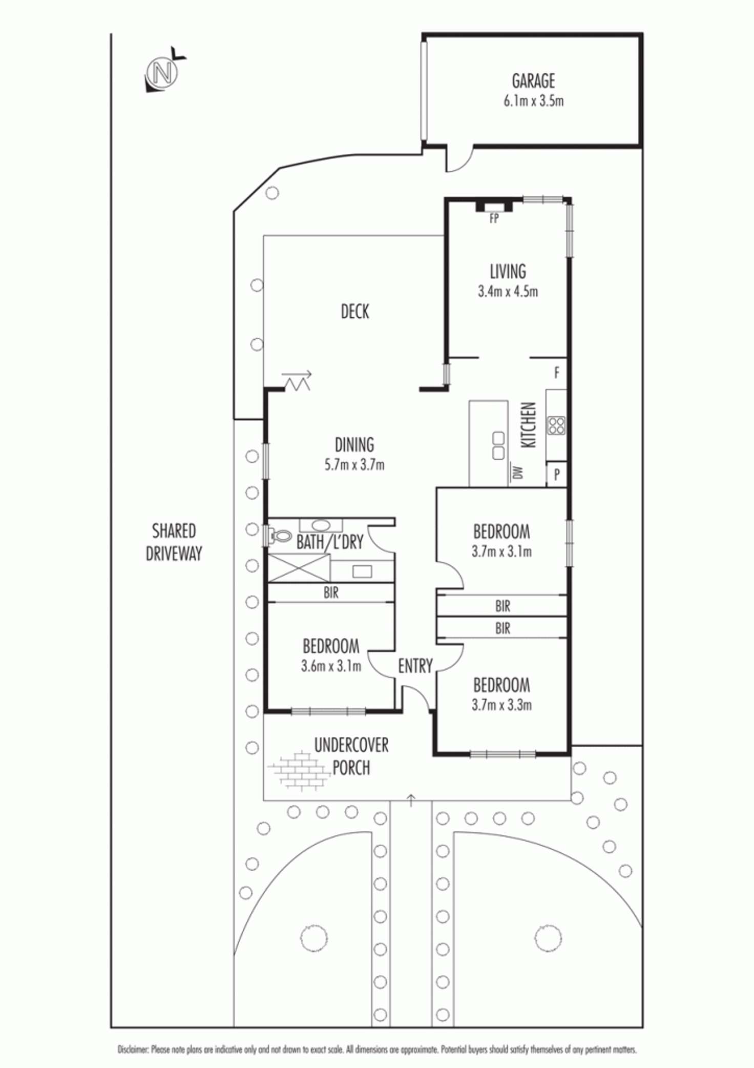 Floorplan of Homely unit listing, 1/67 Corrigan Avenue, Brooklyn VIC 3012