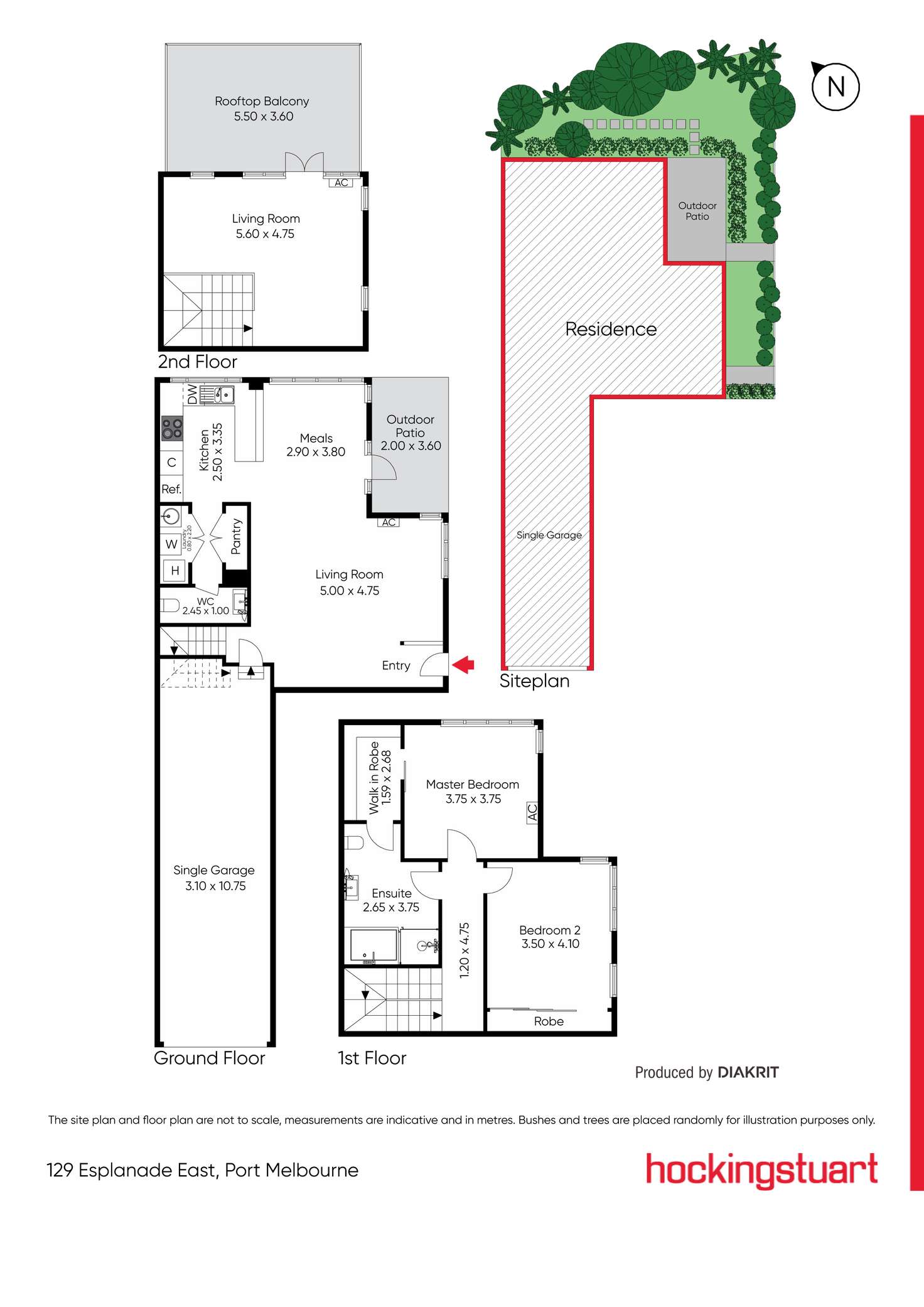 Floorplan of Homely townhouse listing, 129 Esplanade East, Port Melbourne VIC 3207