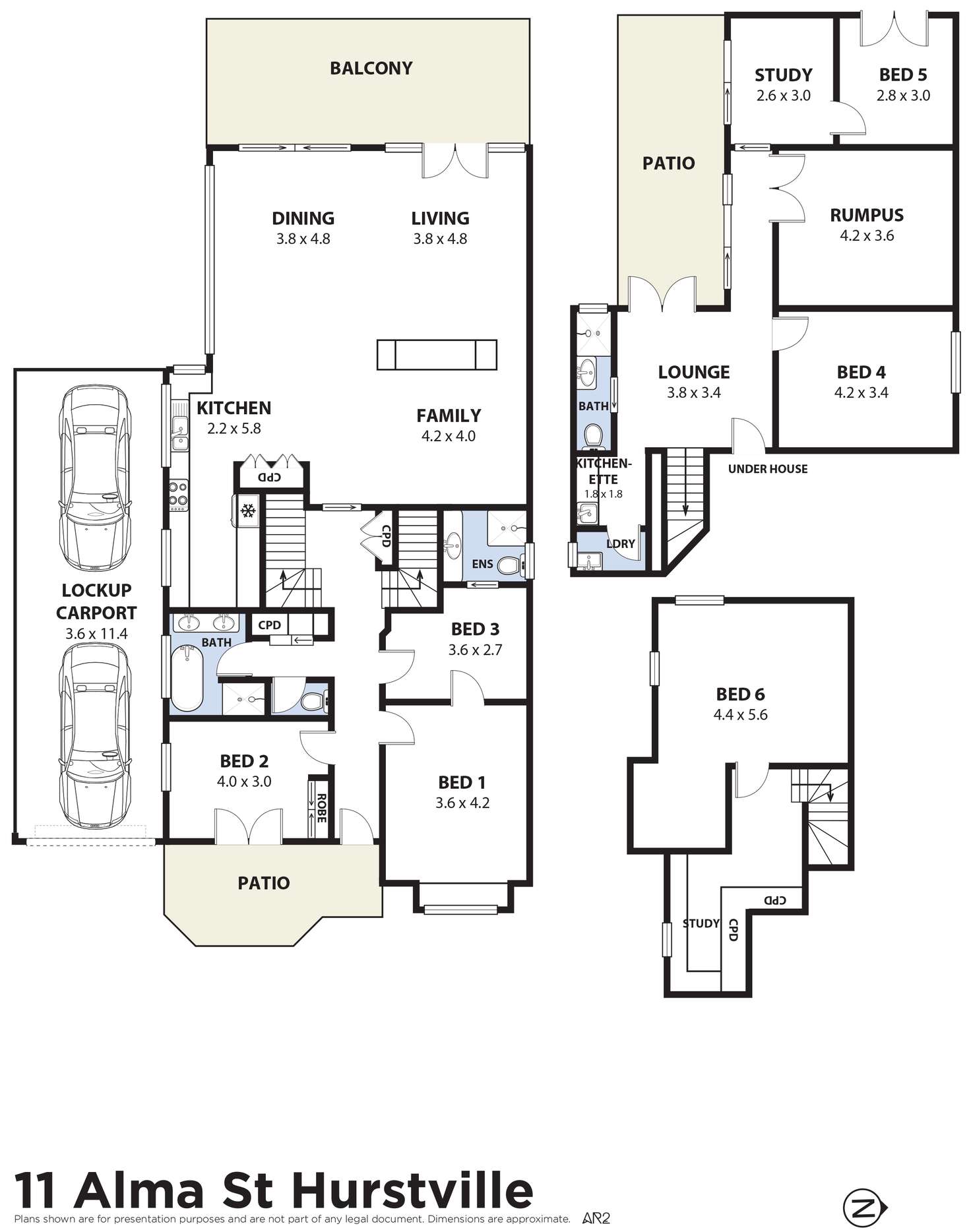 Floorplan of Homely house listing, 11 Alma St, Hurstville NSW 2220