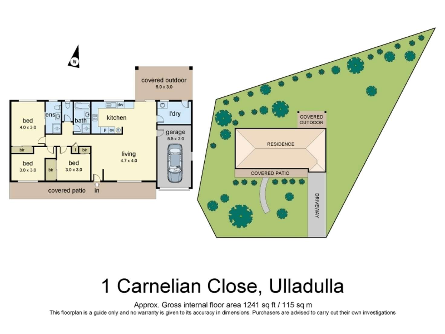 Floorplan of Homely house listing, 1 Carnelian Close, Ulladulla NSW 2539