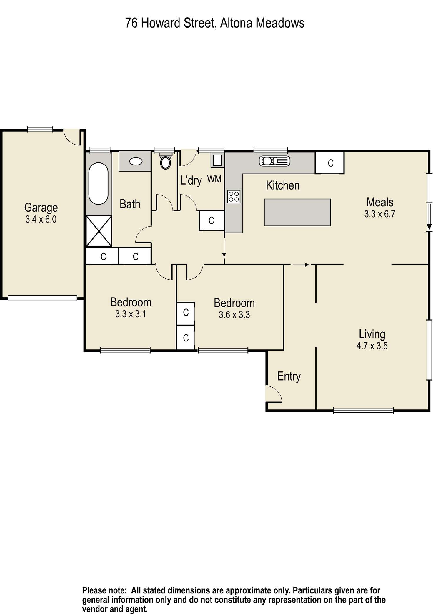 Floorplan of Homely house listing, 76 Howard Street, Altona Meadows VIC 3028
