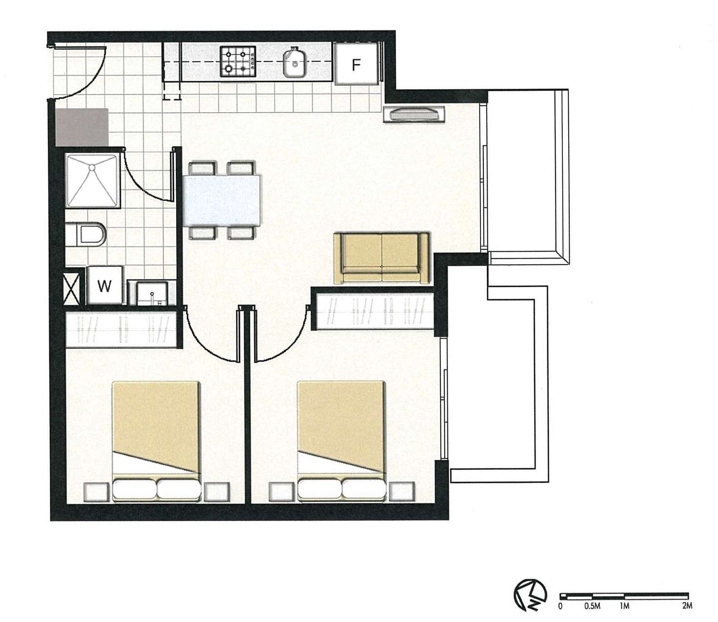 Floorplan of Homely apartment listing, 1408/5 Sutherland Street, Melbourne VIC 3000