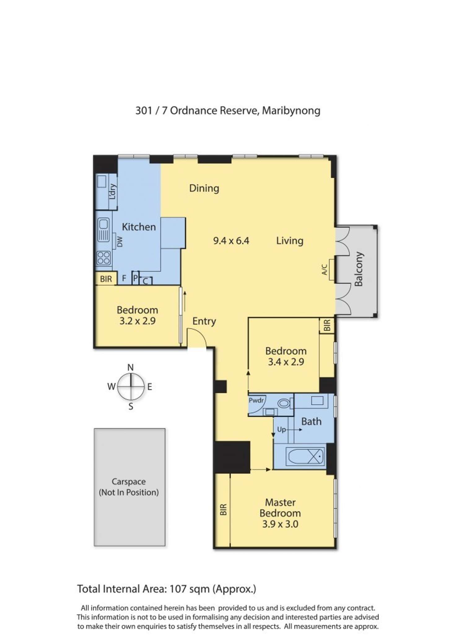 Floorplan of Homely apartment listing, 301/7 Ordnance Reserve, Maribyrnong VIC 3032