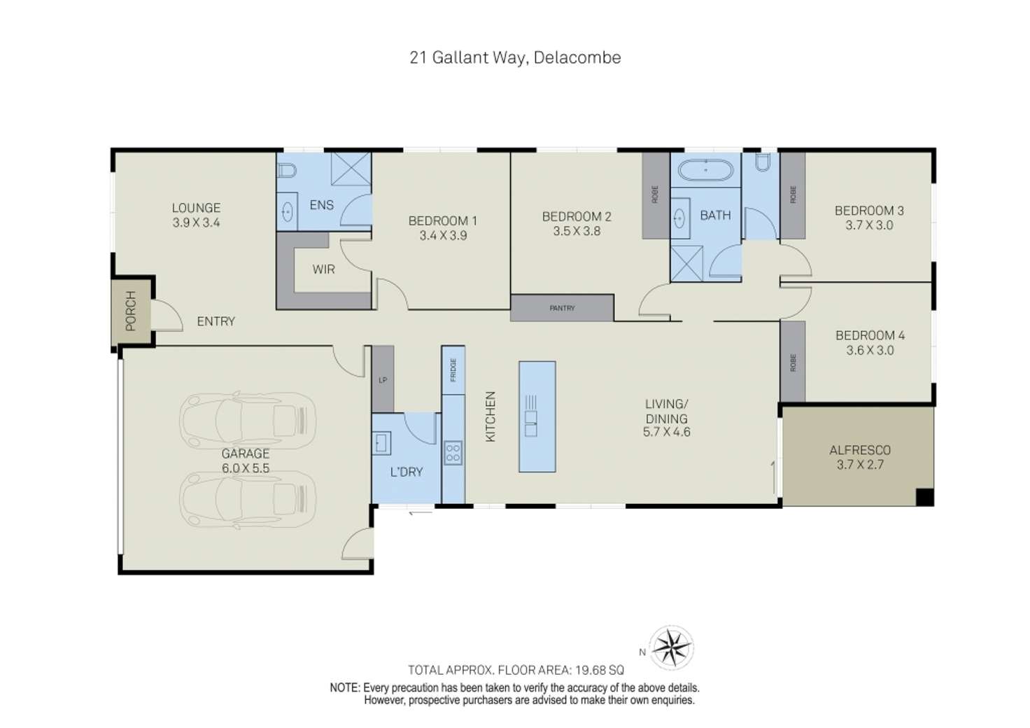 Floorplan of Homely house listing, 21 Gallant Way, Delacombe VIC 3356