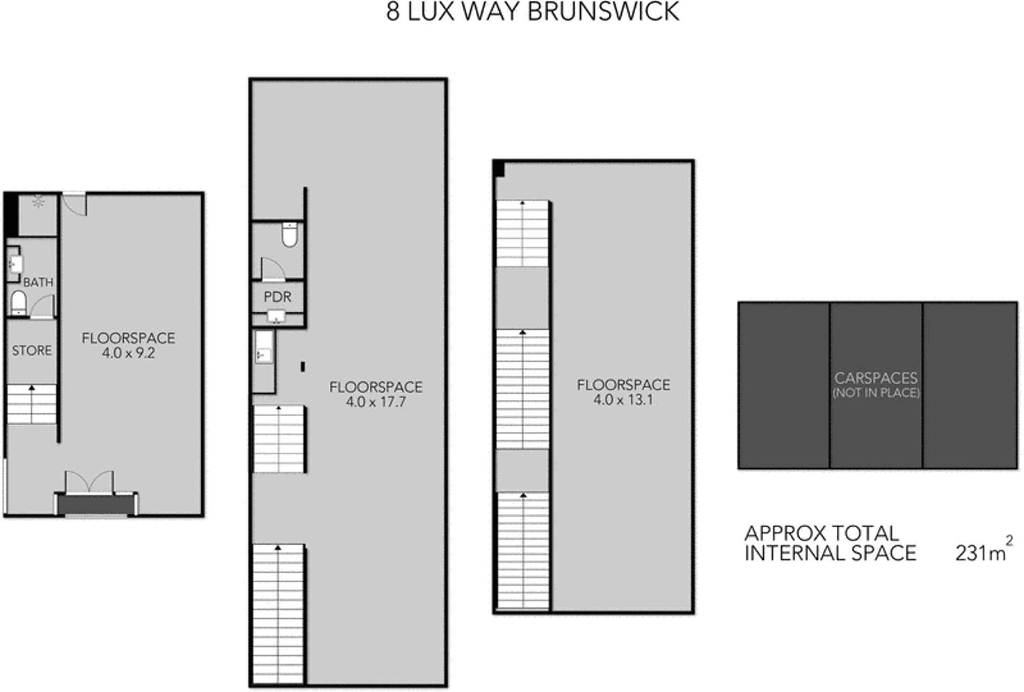 Floorplan of Homely house listing, 8 Lux Way, Brunswick VIC 3056