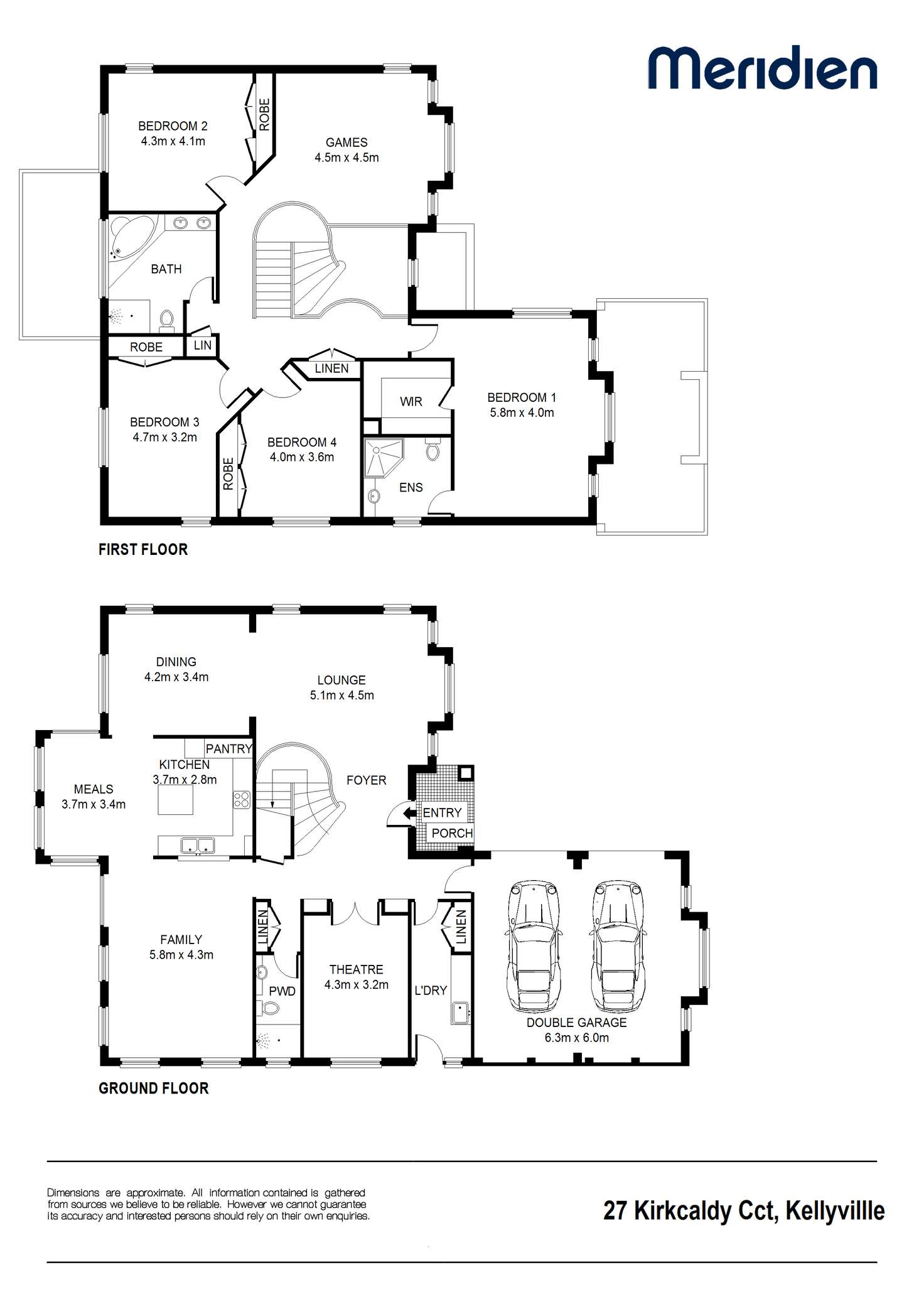 Floorplan of Homely house listing, 27 Kirkcaldy Cct, Kellyville NSW 2155
