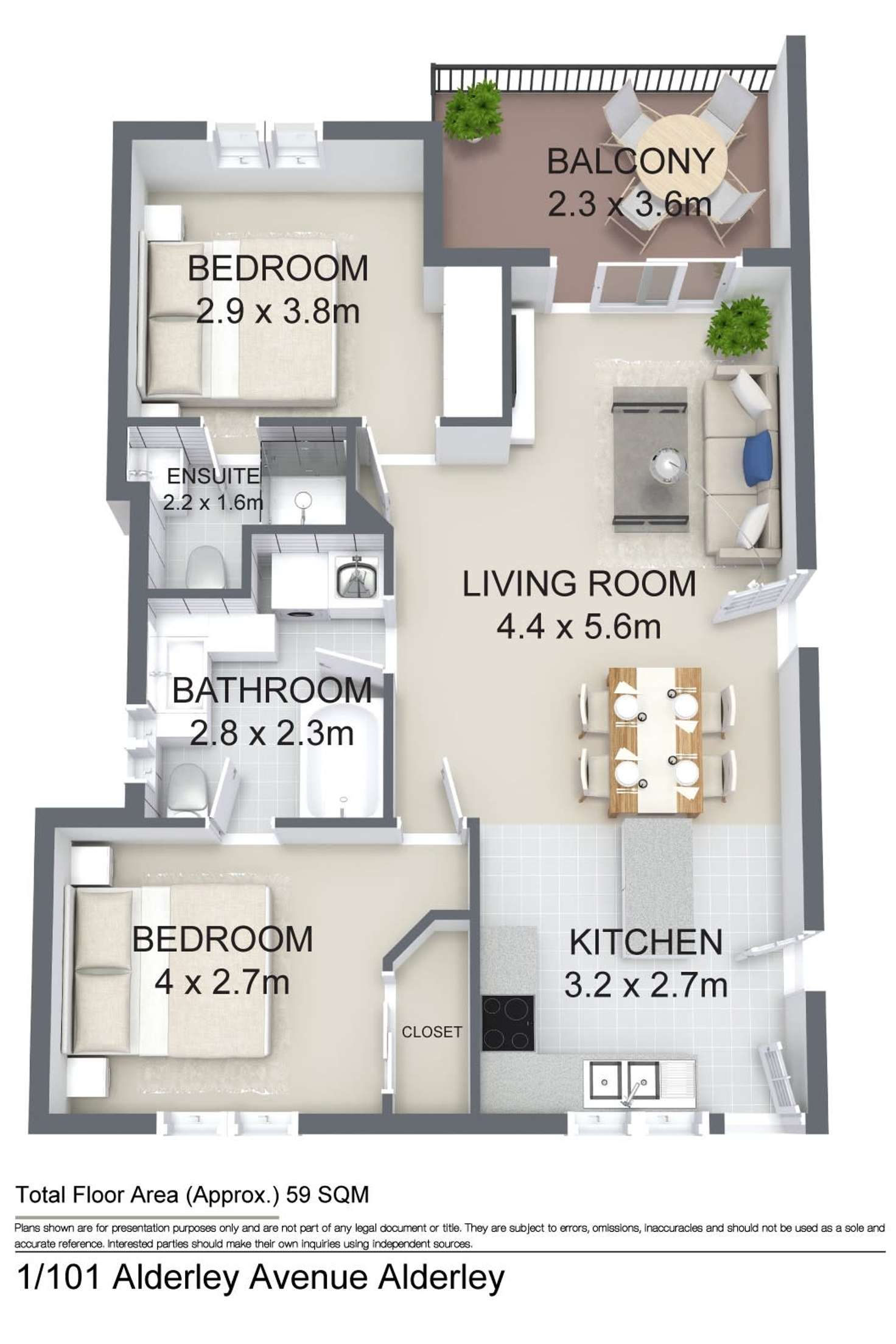 Floorplan of Homely unit listing, 1, LOT 1, 101 Alderley Avenue, Alderley QLD 4051