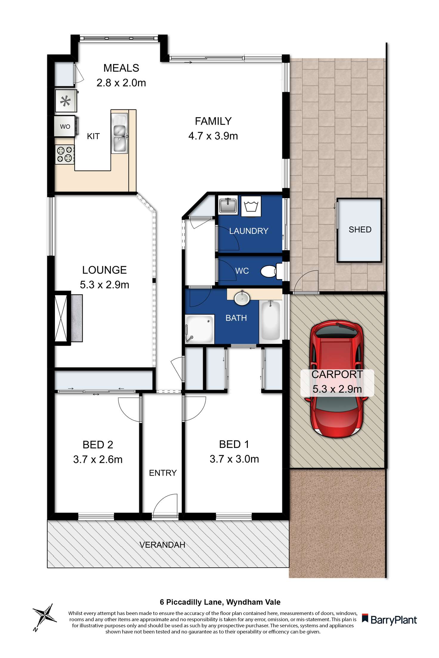 Floorplan of Homely house listing, 6 Piccadilly Lane, Wyndham Vale VIC 3024