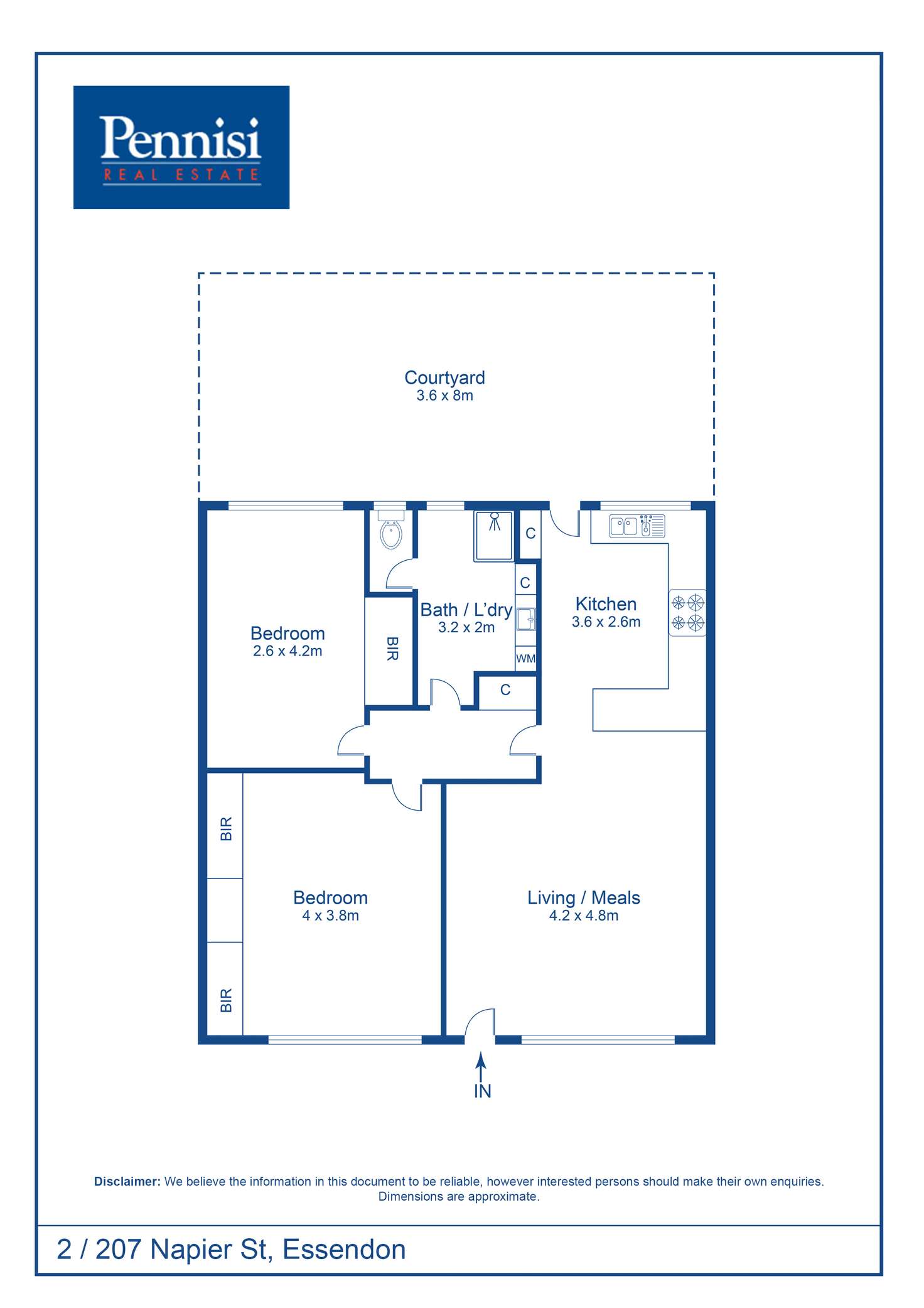 Floorplan of Homely house listing, 2/207 Napier Street, Essendon VIC 3040