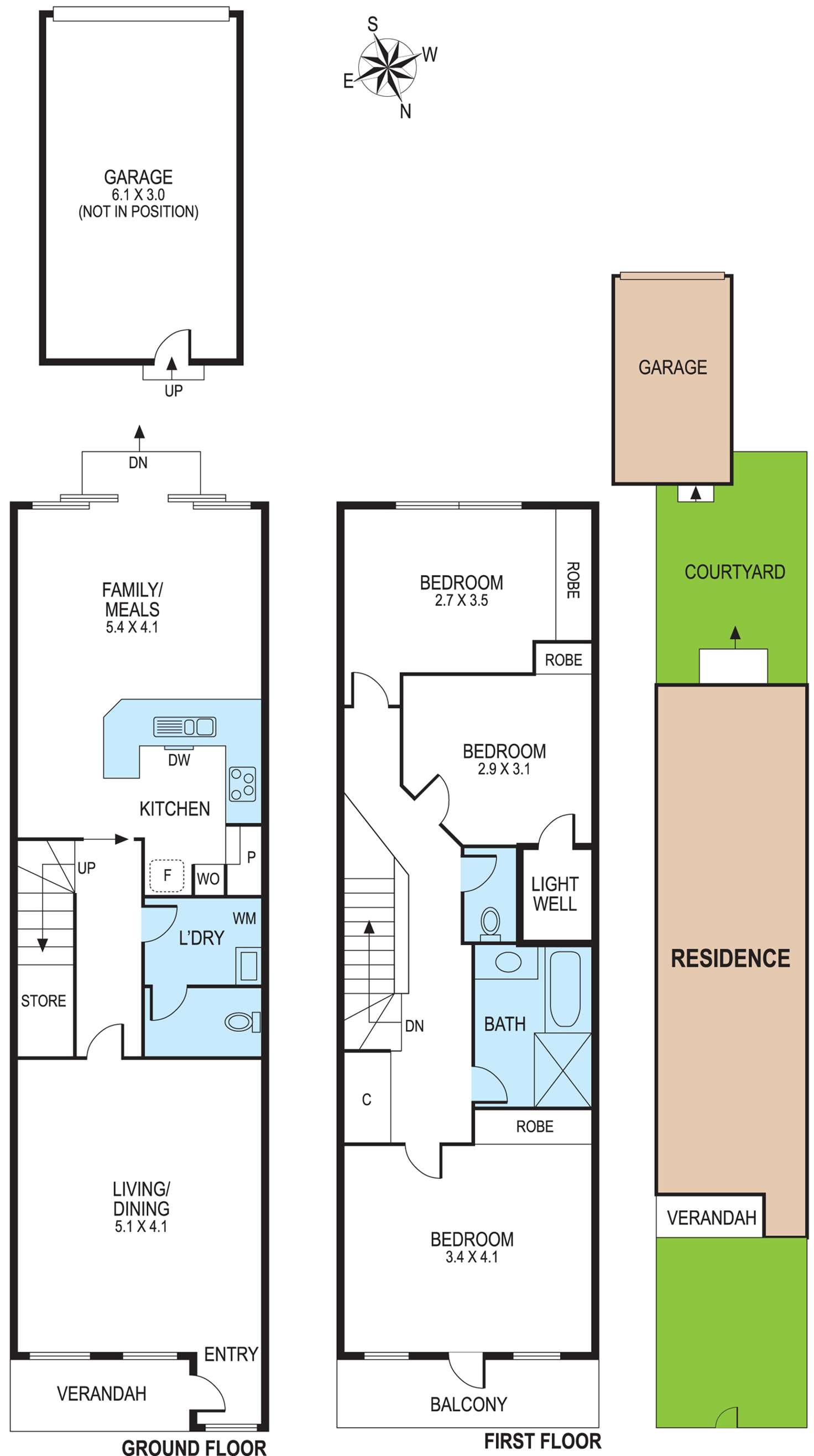 Floorplan of Homely townhouse listing, 21 Huntly Street, Glen Huntly VIC 3163