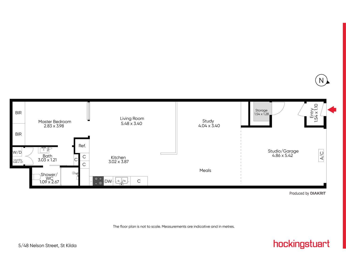 Floorplan of Homely apartment listing, 5/48 Nelson Street, St Kilda VIC 3182