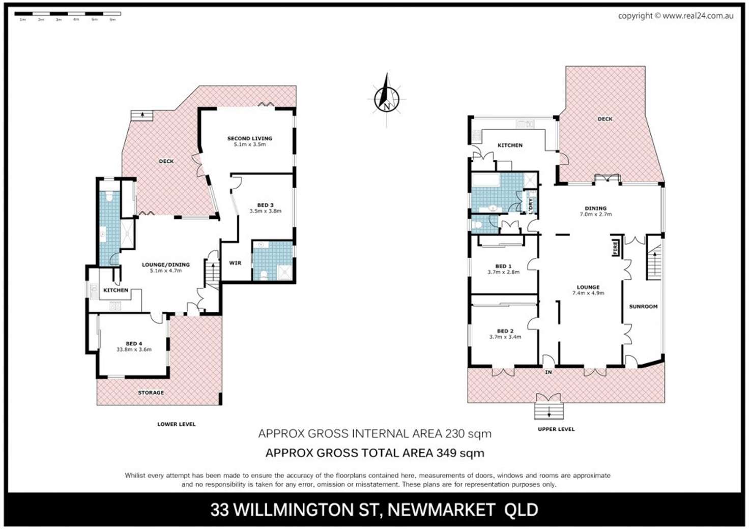 Floorplan of Homely house listing, 33 Willmington Street, Newmarket QLD 4051