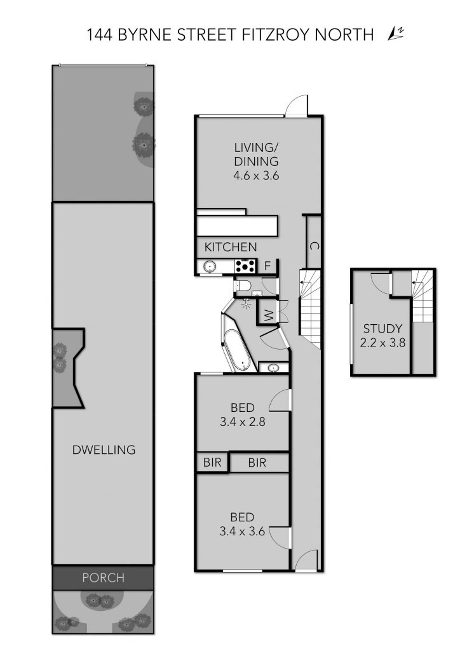 Floorplan of Homely house listing, 144 Byrne Street, Fitzroy North VIC 3068