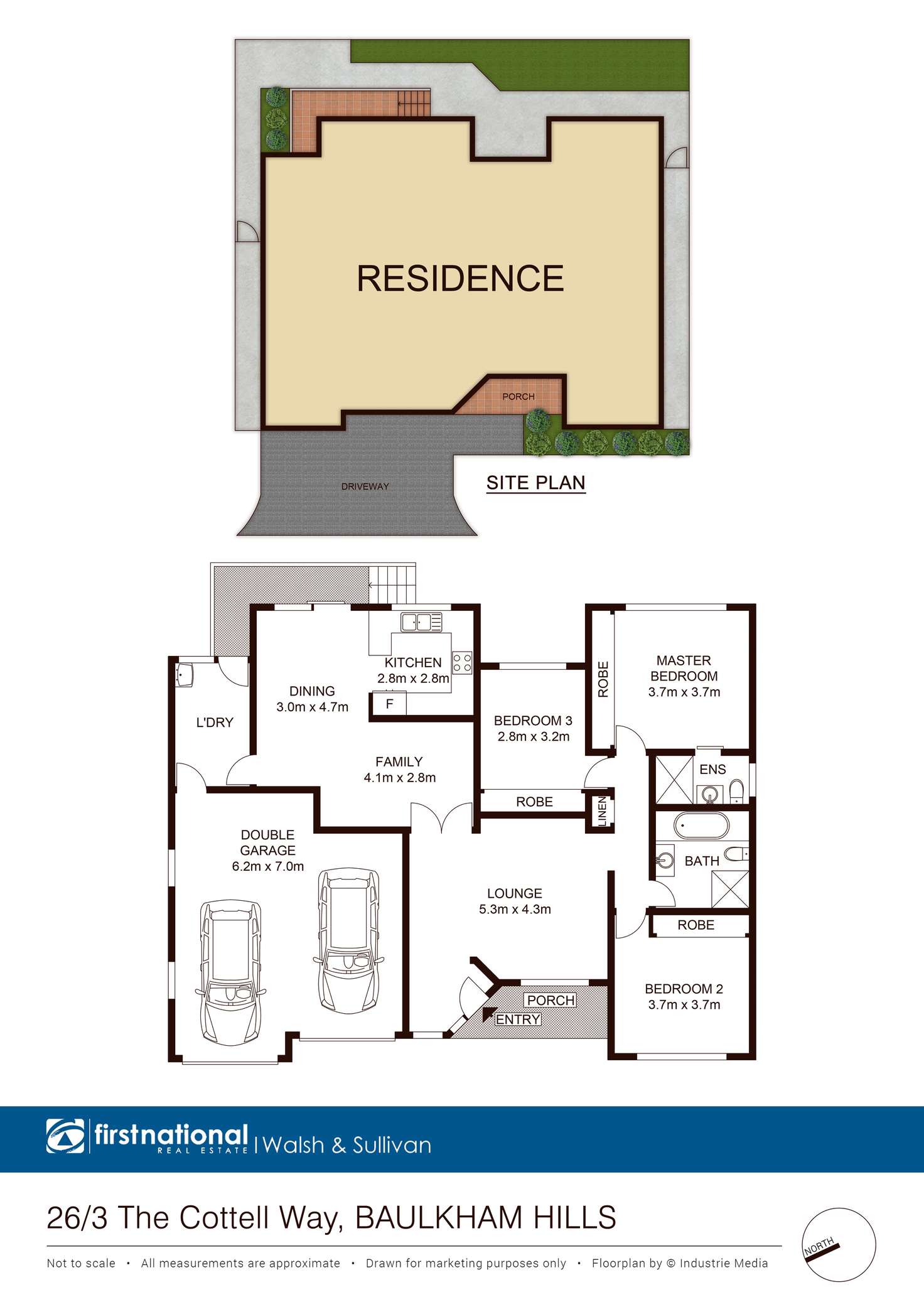 Floorplan of Homely villa listing, 26/3 The Cottell Way, Baulkham Hills NSW 2153