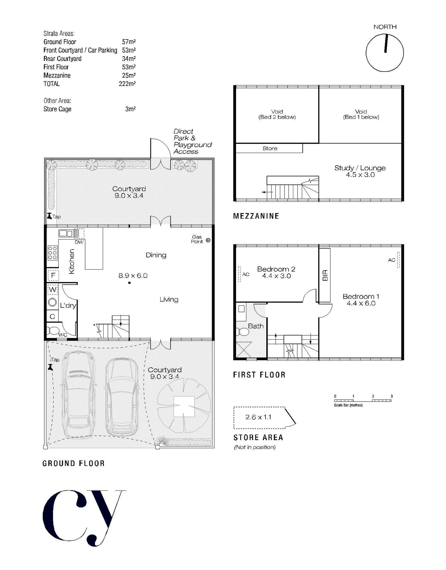 Floorplan of Homely townhouse listing, 2/65 Thompson Road, North Fremantle WA 6159