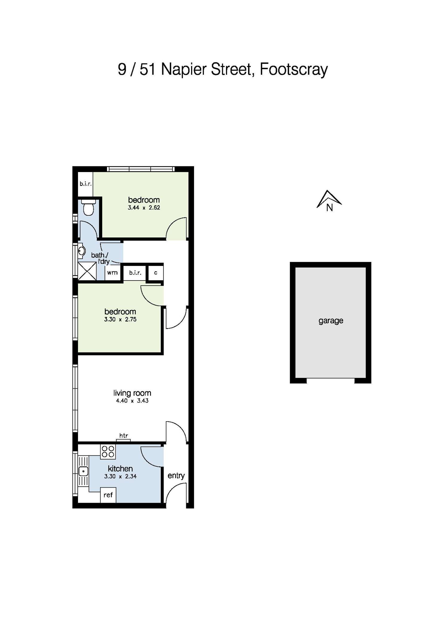 Floorplan of Homely apartment listing, 9/51 Napier Street, Footscray VIC 3011