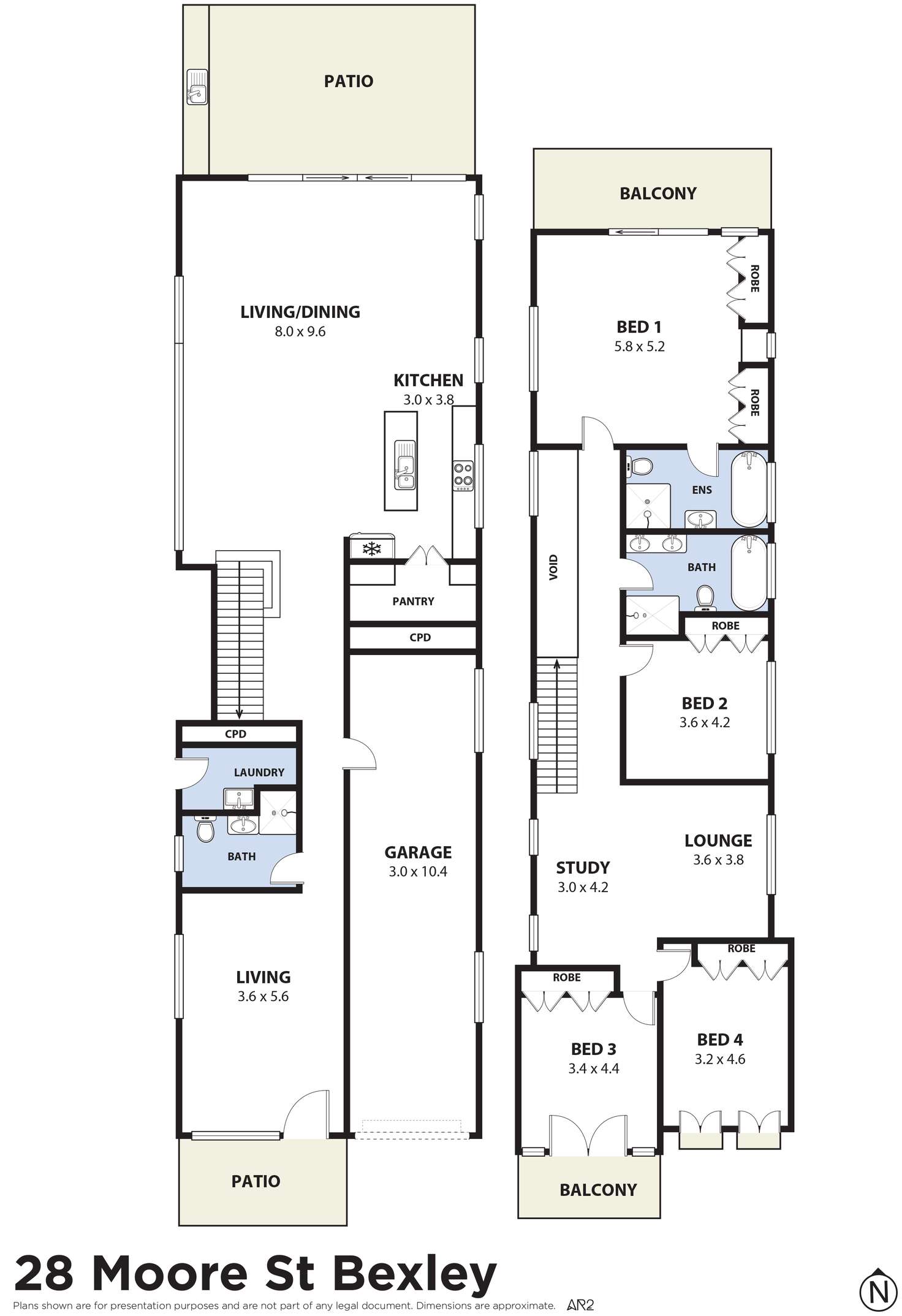 Floorplan of Homely house listing, 28 Moore Street, Bexley NSW 2207