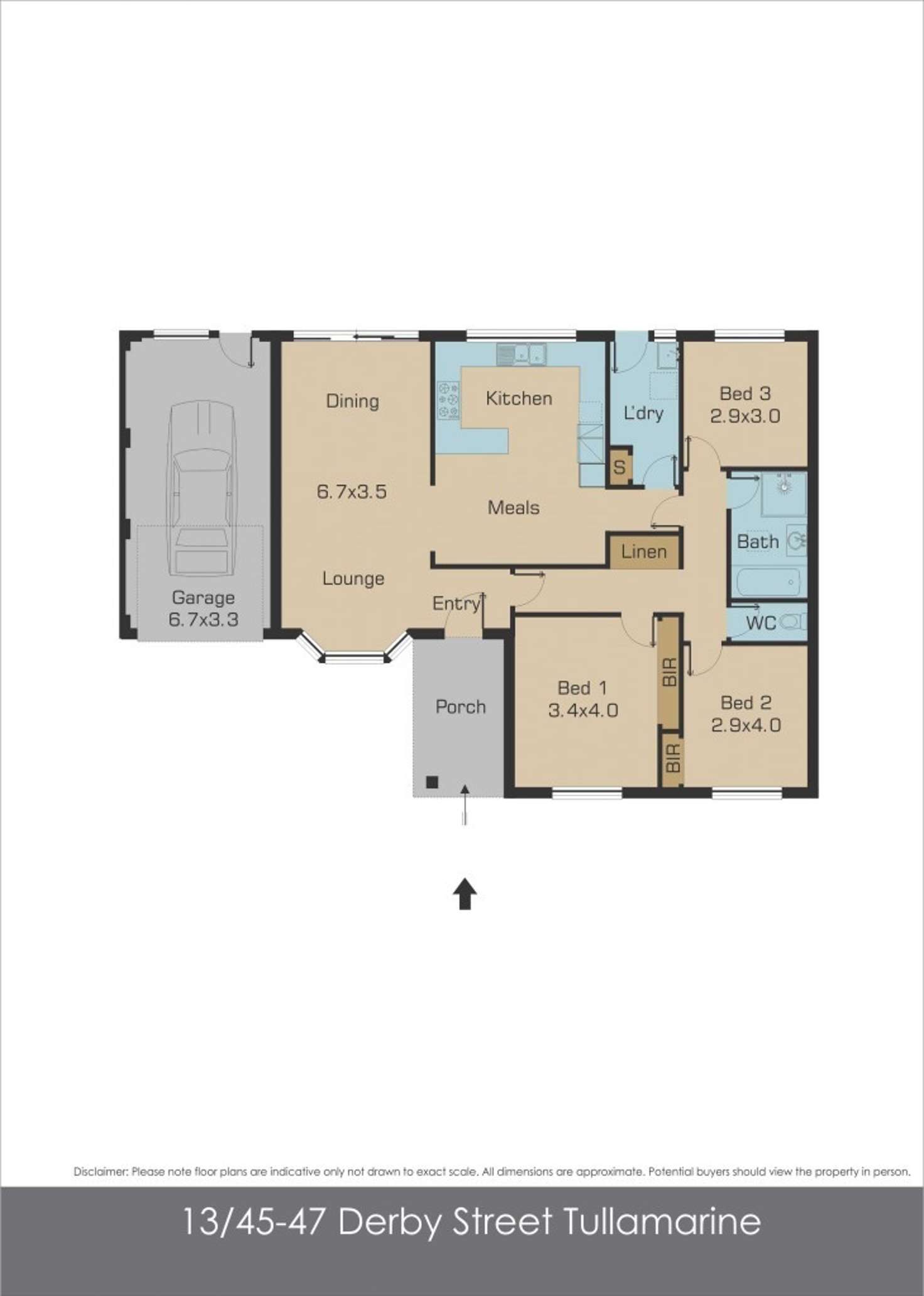 Floorplan of Homely unit listing, 13/45-47 Derby Street, Tullamarine VIC 3043