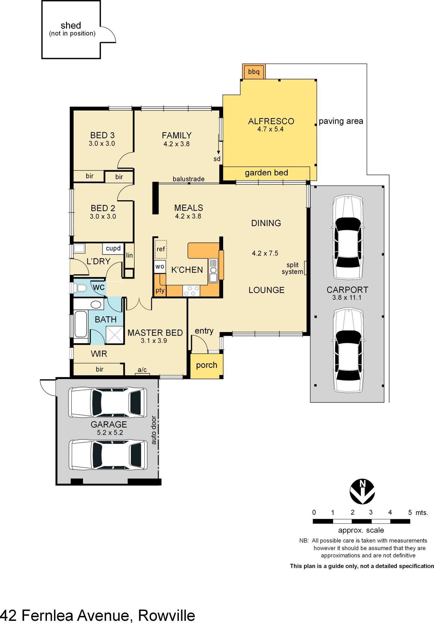 Floorplan of Homely house listing, 42 Fernlea Avenue, Rowville VIC 3178