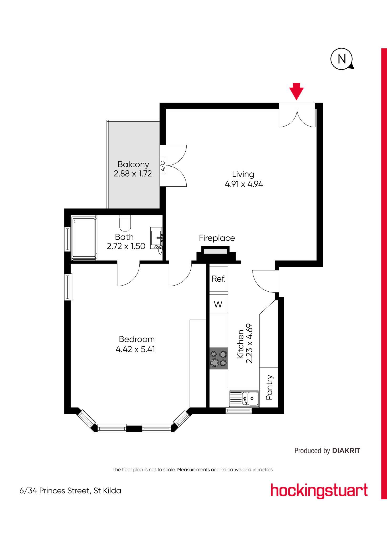 Floorplan of Homely apartment listing, 6/34 Princes Street, St Kilda VIC 3182