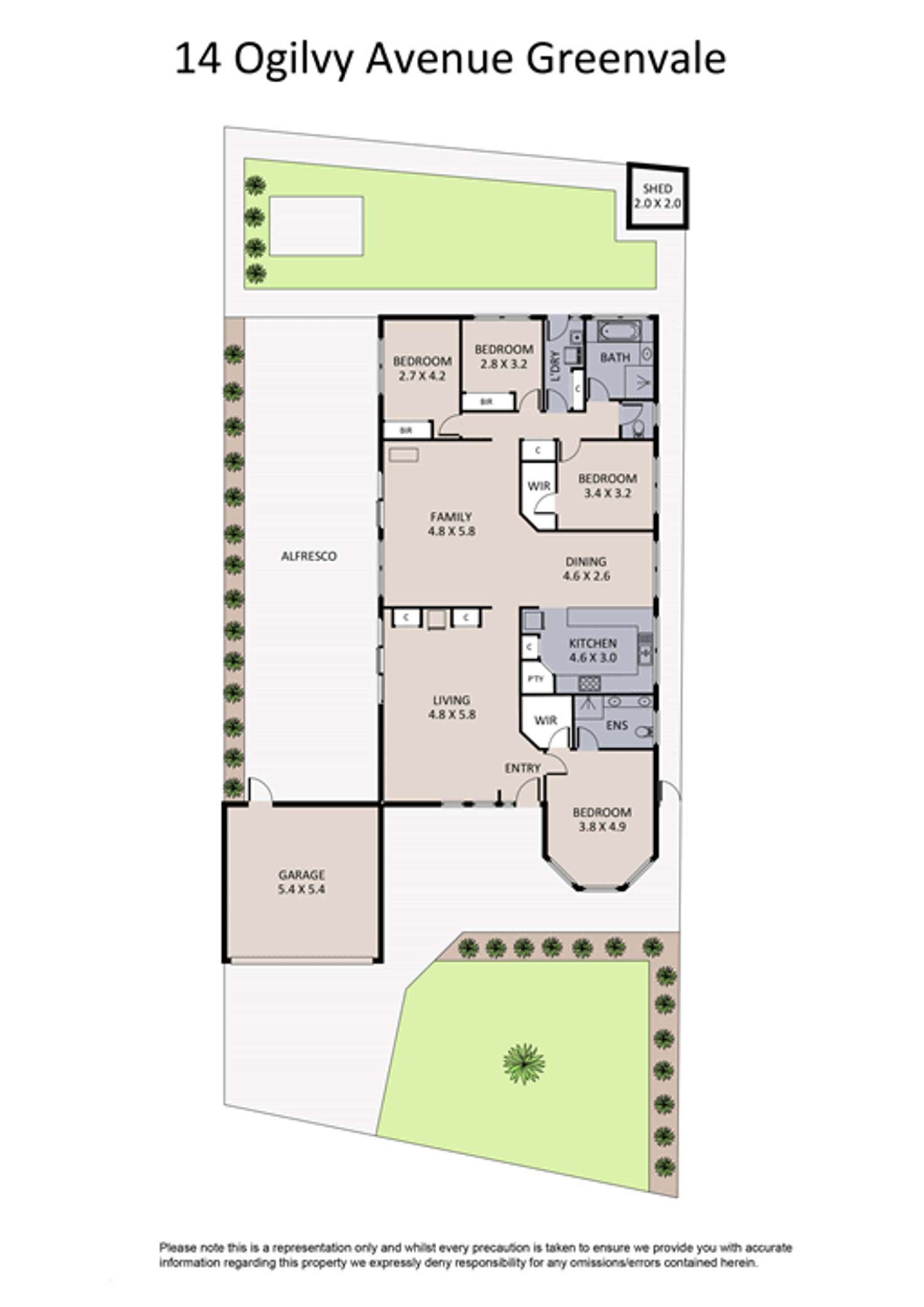 Floorplan of Homely house listing, 14 Ogilvy Avenue, Greenvale VIC 3059
