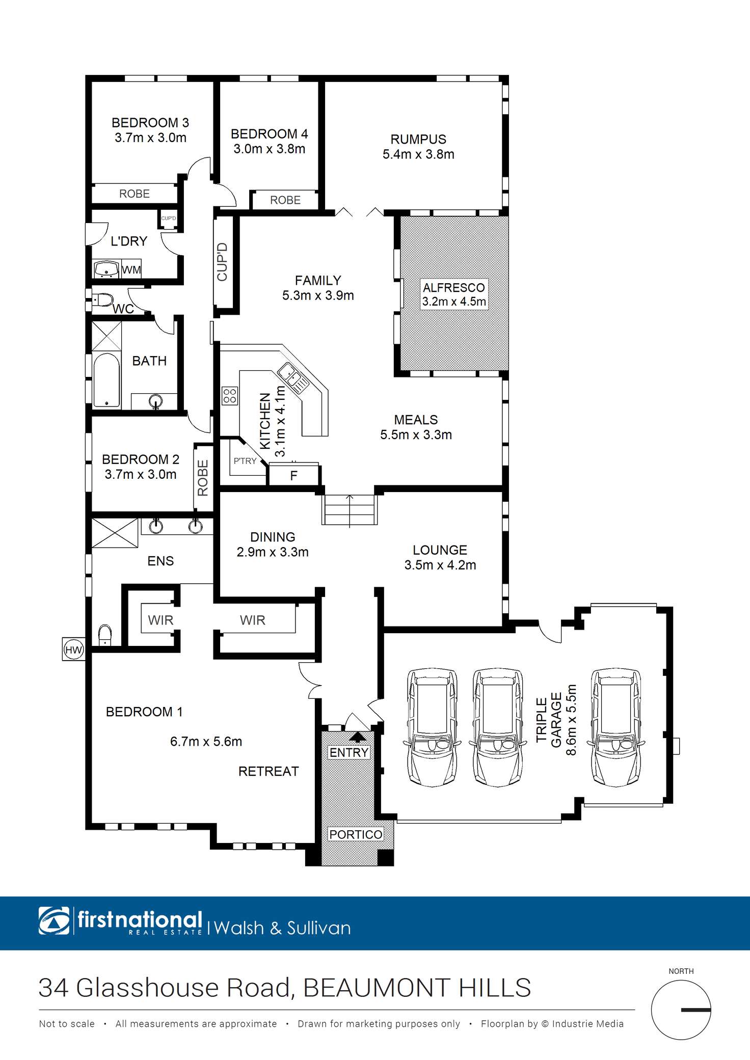 Floorplan of Homely house listing, 34 Glasshouse Road, Beaumont Hills NSW 2155