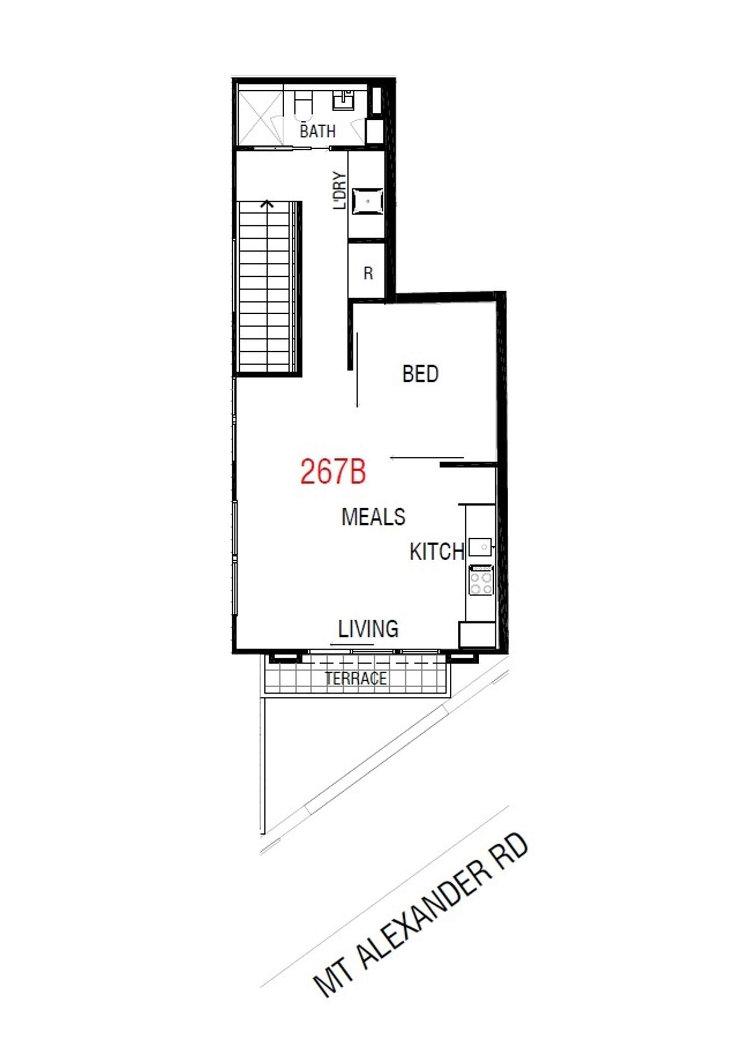 Floorplan of Homely apartment listing, 267B Mt Alexander Road, Ascot Vale VIC 3032