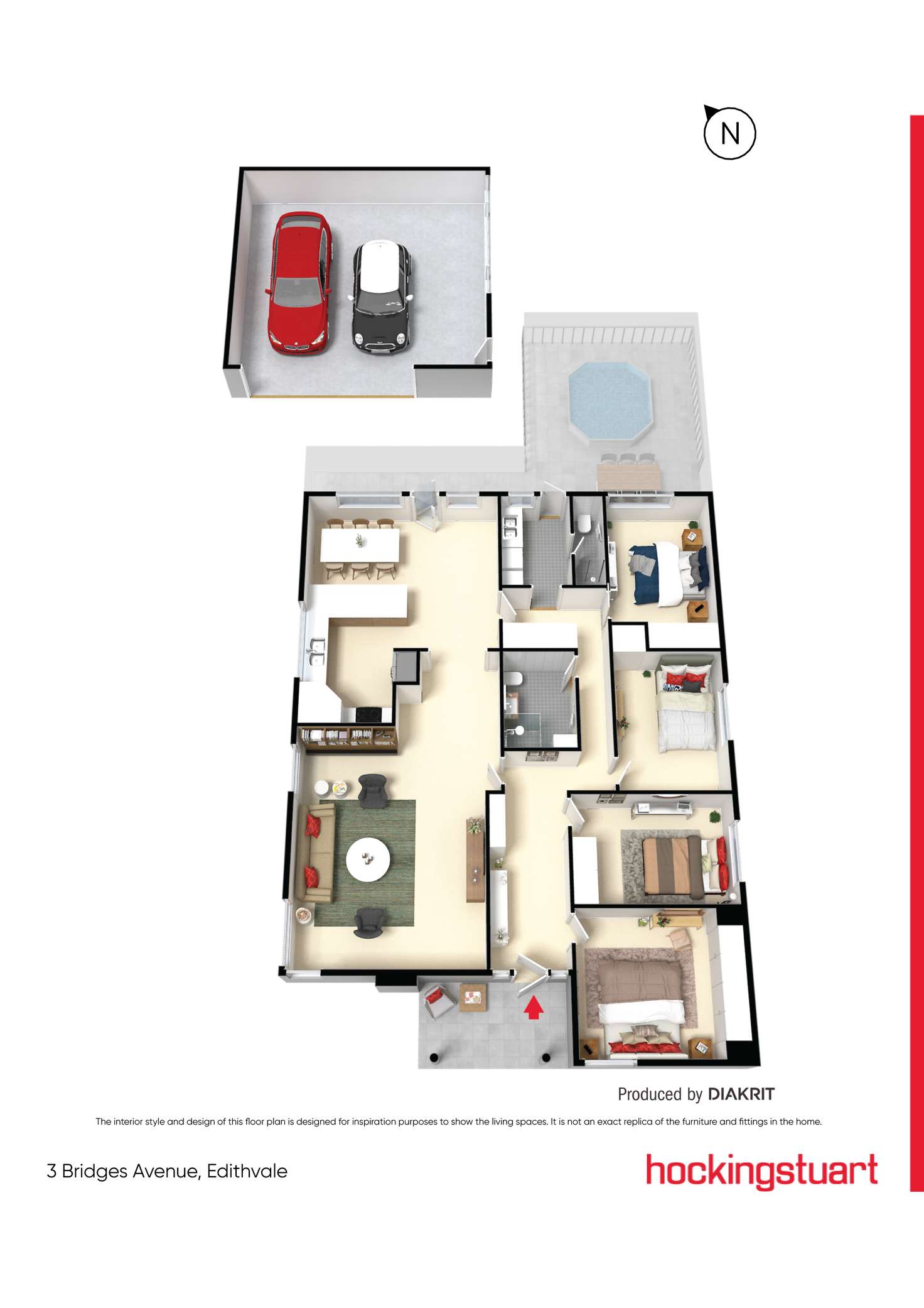 Floorplan of Homely house listing, 3 Bridges Avenue, Edithvale VIC 3196