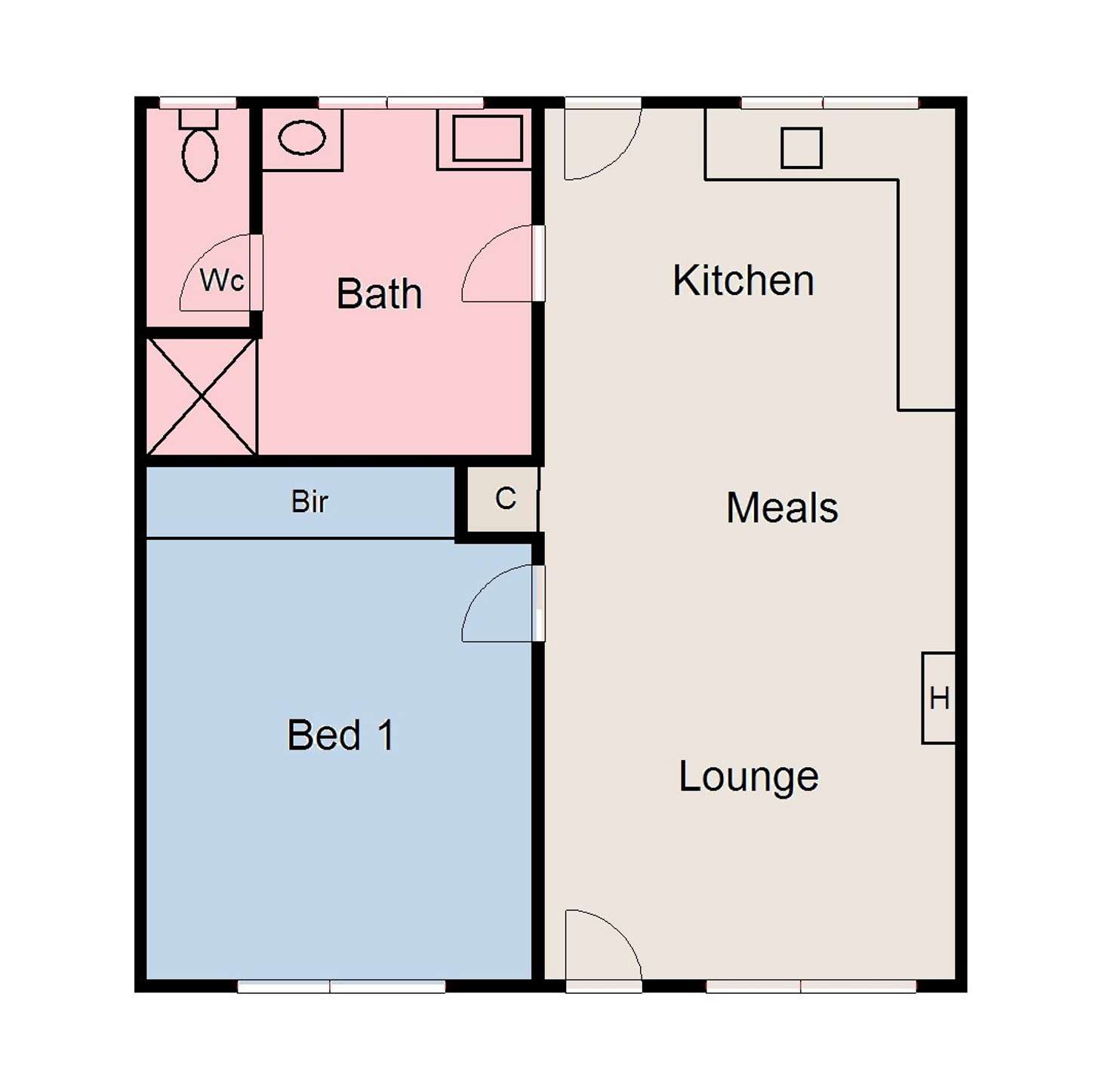 Floorplan of Homely unit listing, 4/10 Simpson Street, Black Hill VIC 3350
