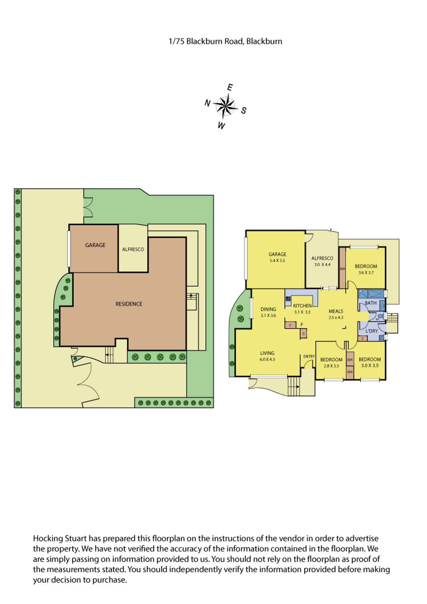 Floorplan of Homely unit listing, 1/75 Blackburn Road, Blackburn VIC 3130