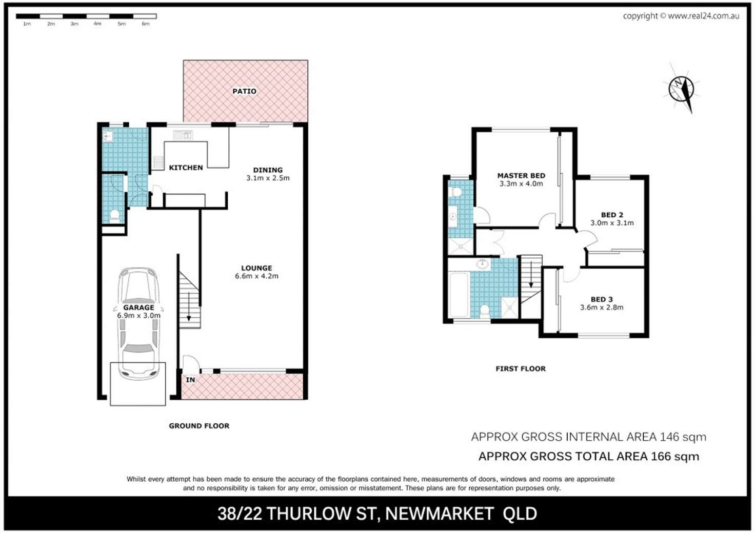 Floorplan of Homely townhouse listing, 38/22 Thurlow Street, Newmarket QLD 4051