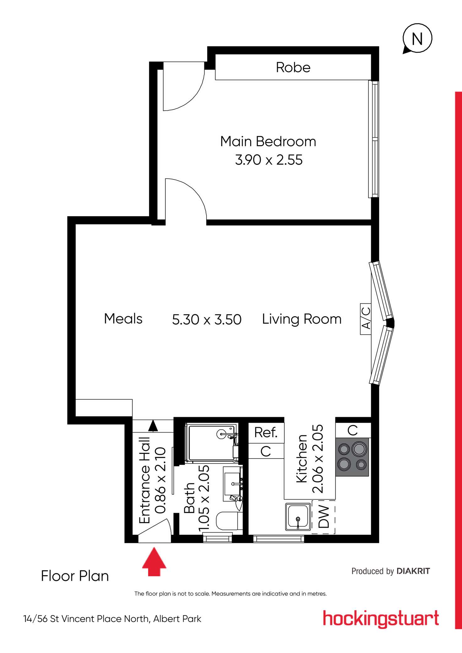 Floorplan of Homely apartment listing, 14/56-58 St Vincent Place North, Albert Park VIC 3206