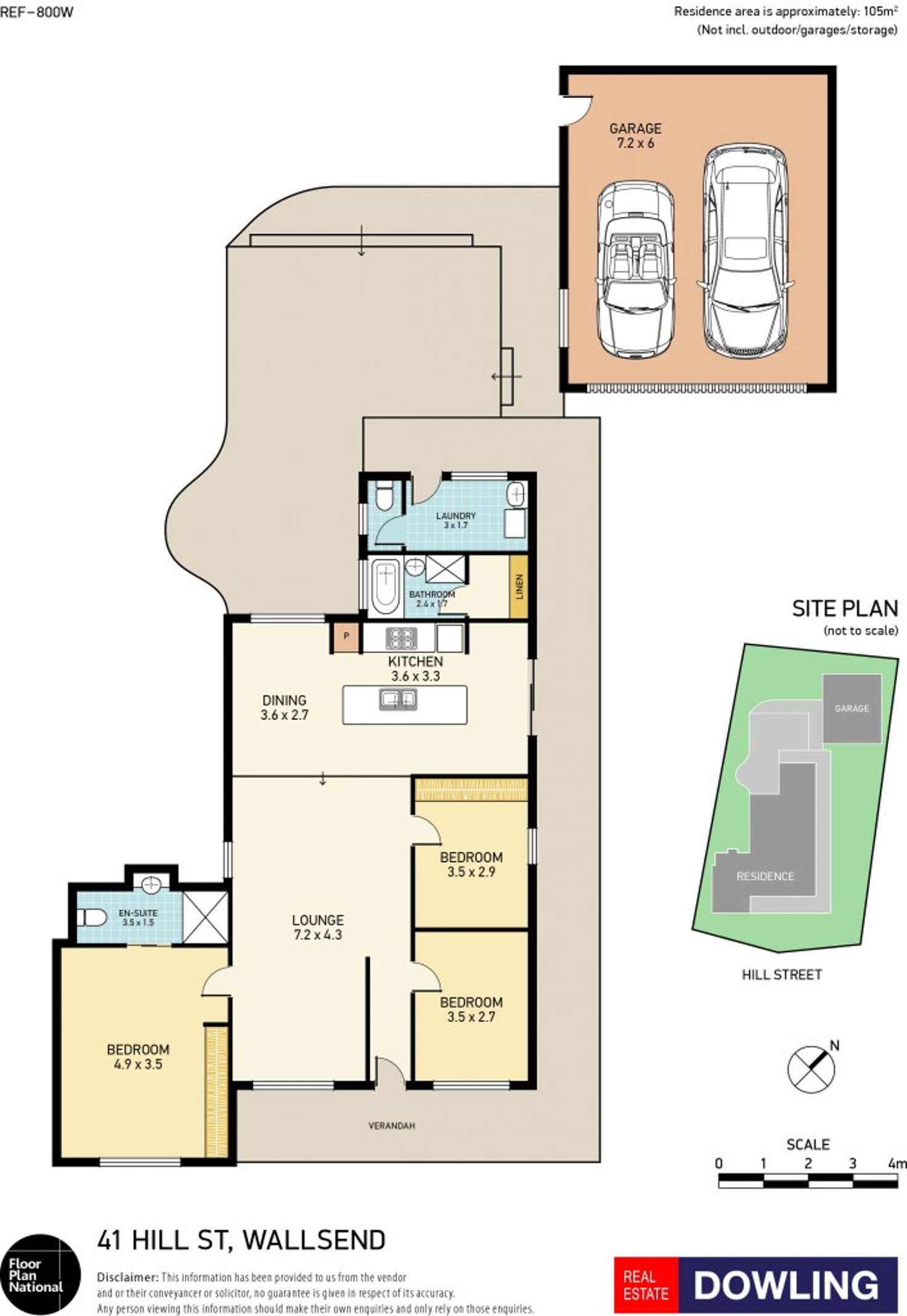 Floorplan of Homely house listing, 41 Hill Street, Wallsend NSW 2287