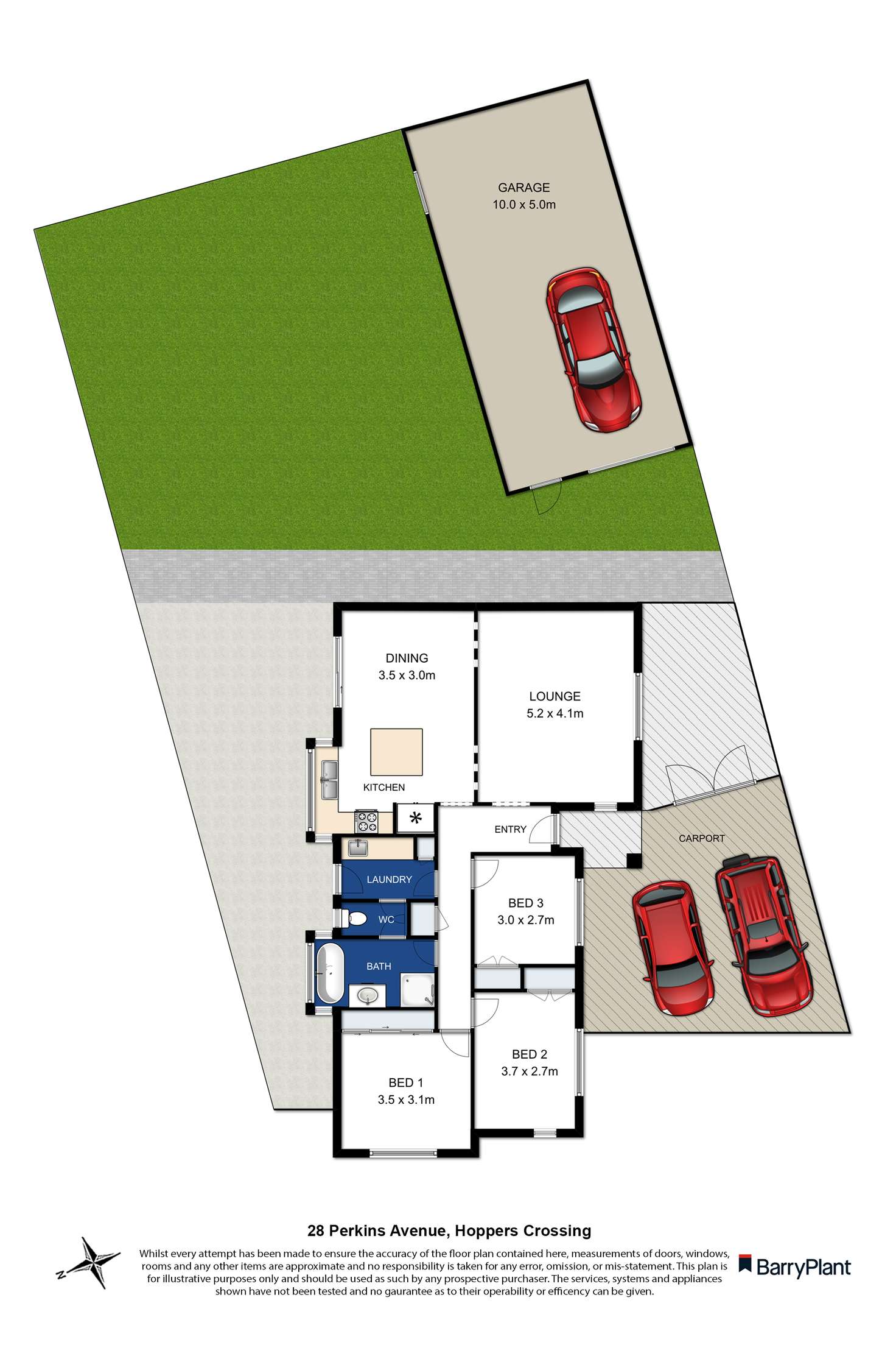 Floorplan of Homely house listing, 28 Perkins Avenue, Hoppers Crossing VIC 3029