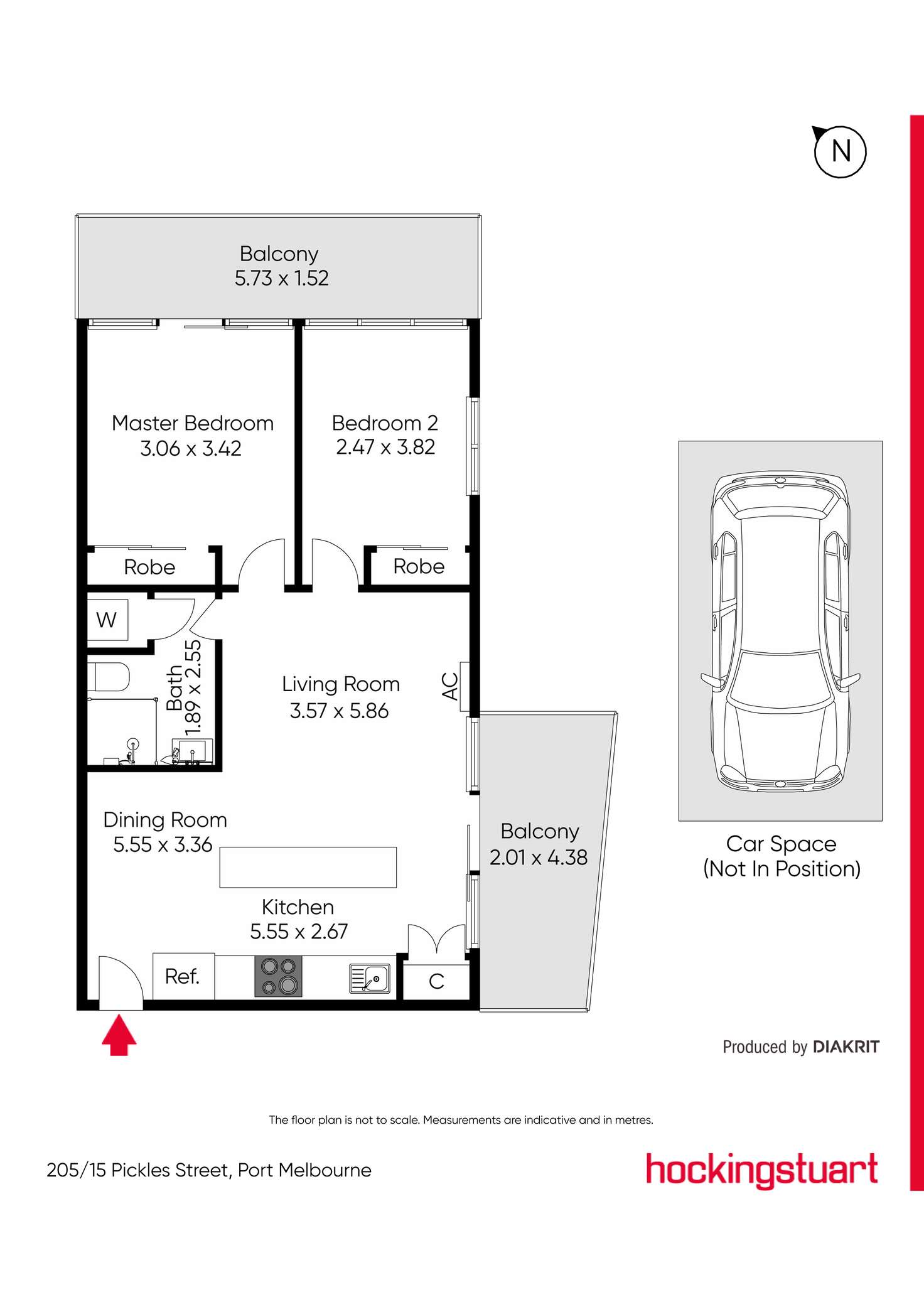 Floorplan of Homely apartment listing, 205/15 Pickles Street, Port Melbourne VIC 3207