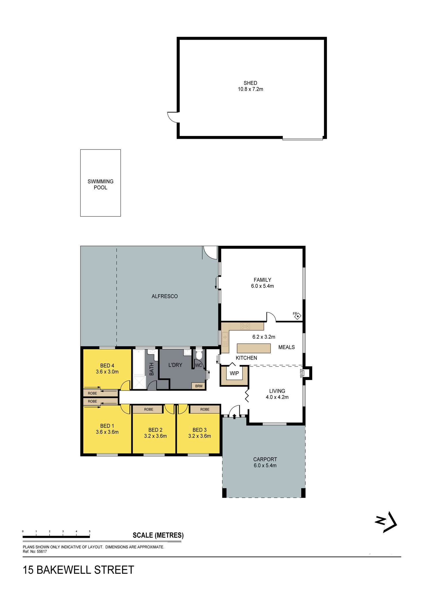 Floorplan of Homely house listing, 15 Bakewell Street, North Bendigo VIC 3550