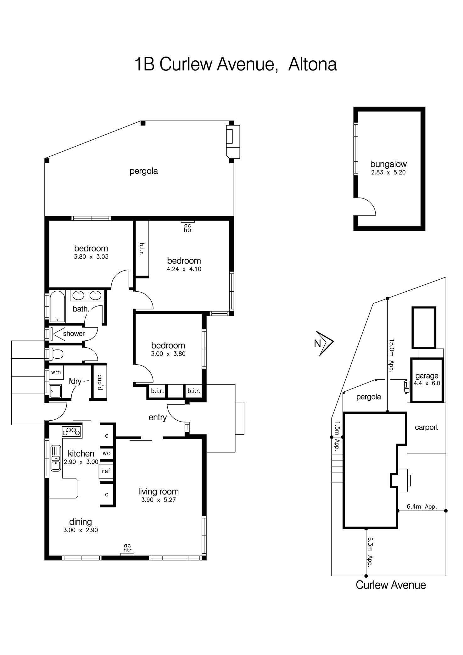 Floorplan of Homely house listing, 1B Curlew Avenue, Altona VIC 3018