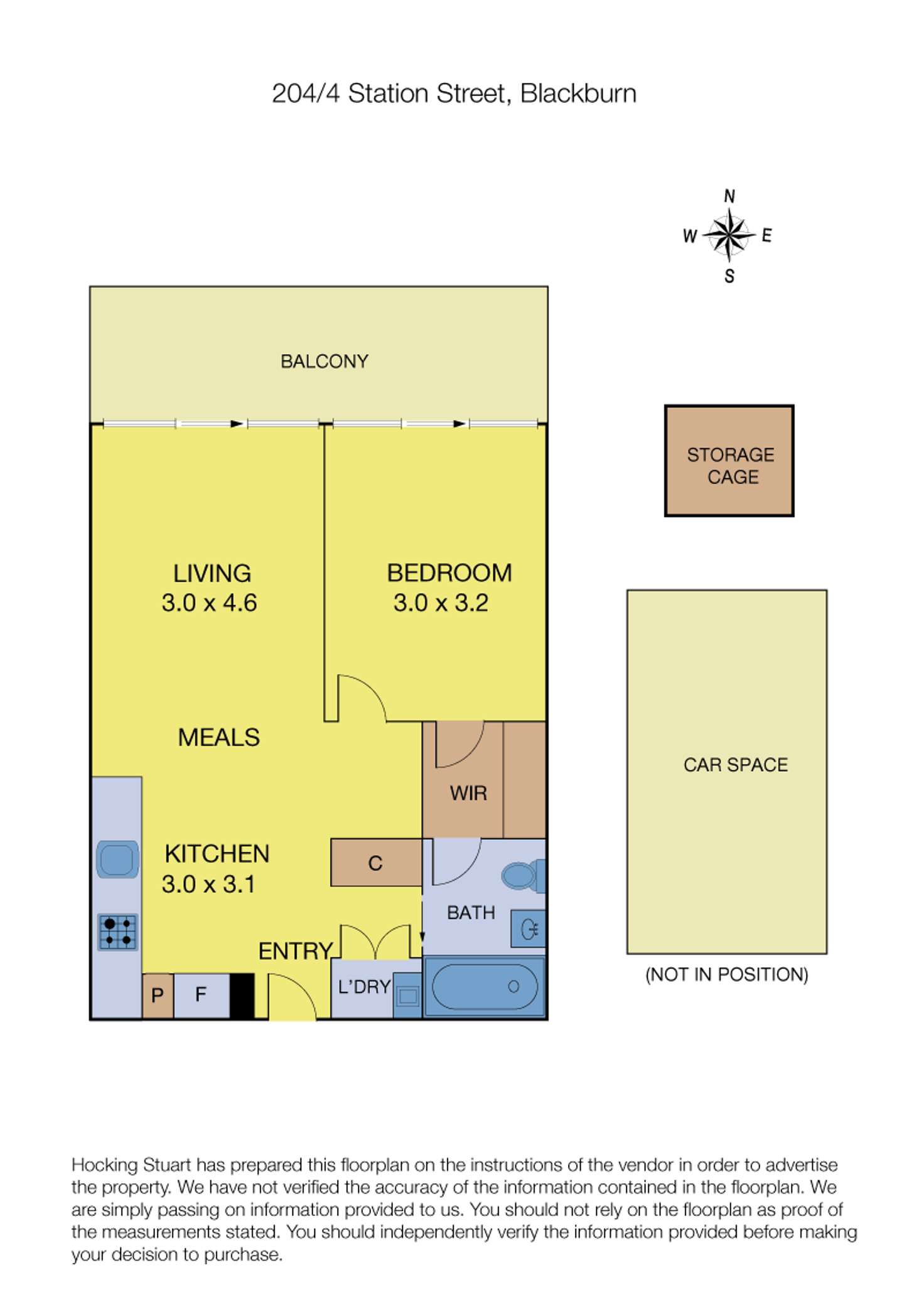 Floorplan of Homely apartment listing, 204/4 Station Street, Blackburn VIC 3130