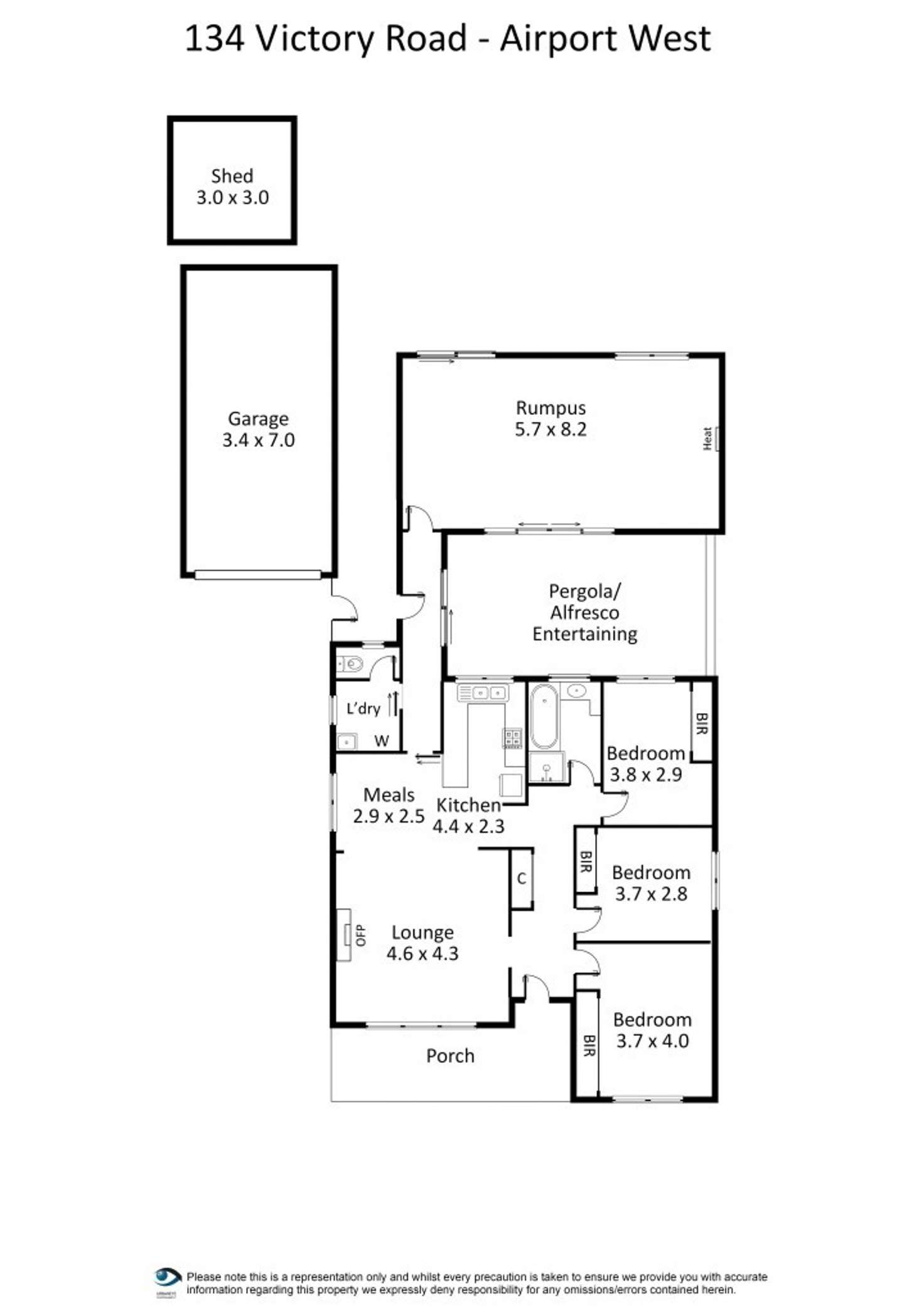 Floorplan of Homely house listing, 134 Victory Road, Airport West VIC 3042
