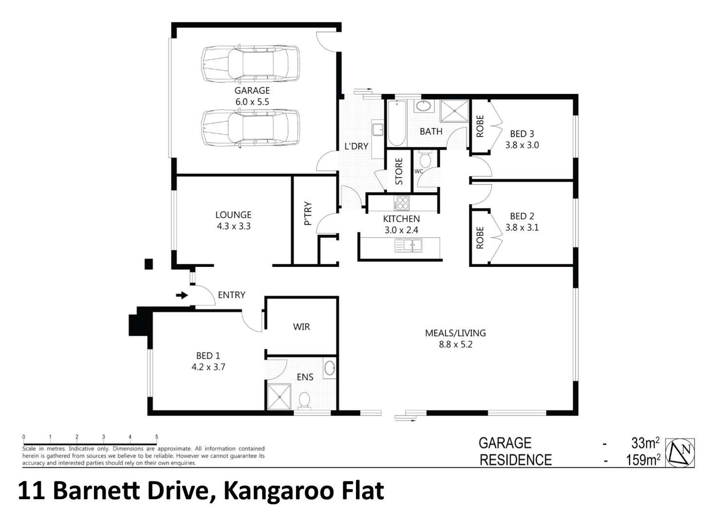 Floorplan of Homely house listing, 11 Barnett Drive, Kangaroo Flat VIC 3555