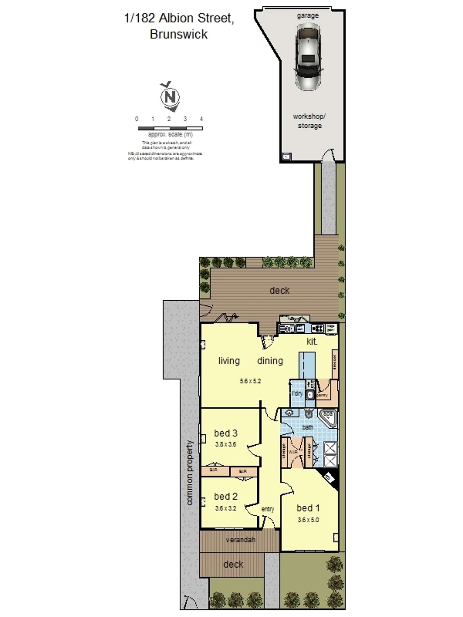 Floorplan of Homely house listing, 1/182 Albion St, Brunswick VIC 3056