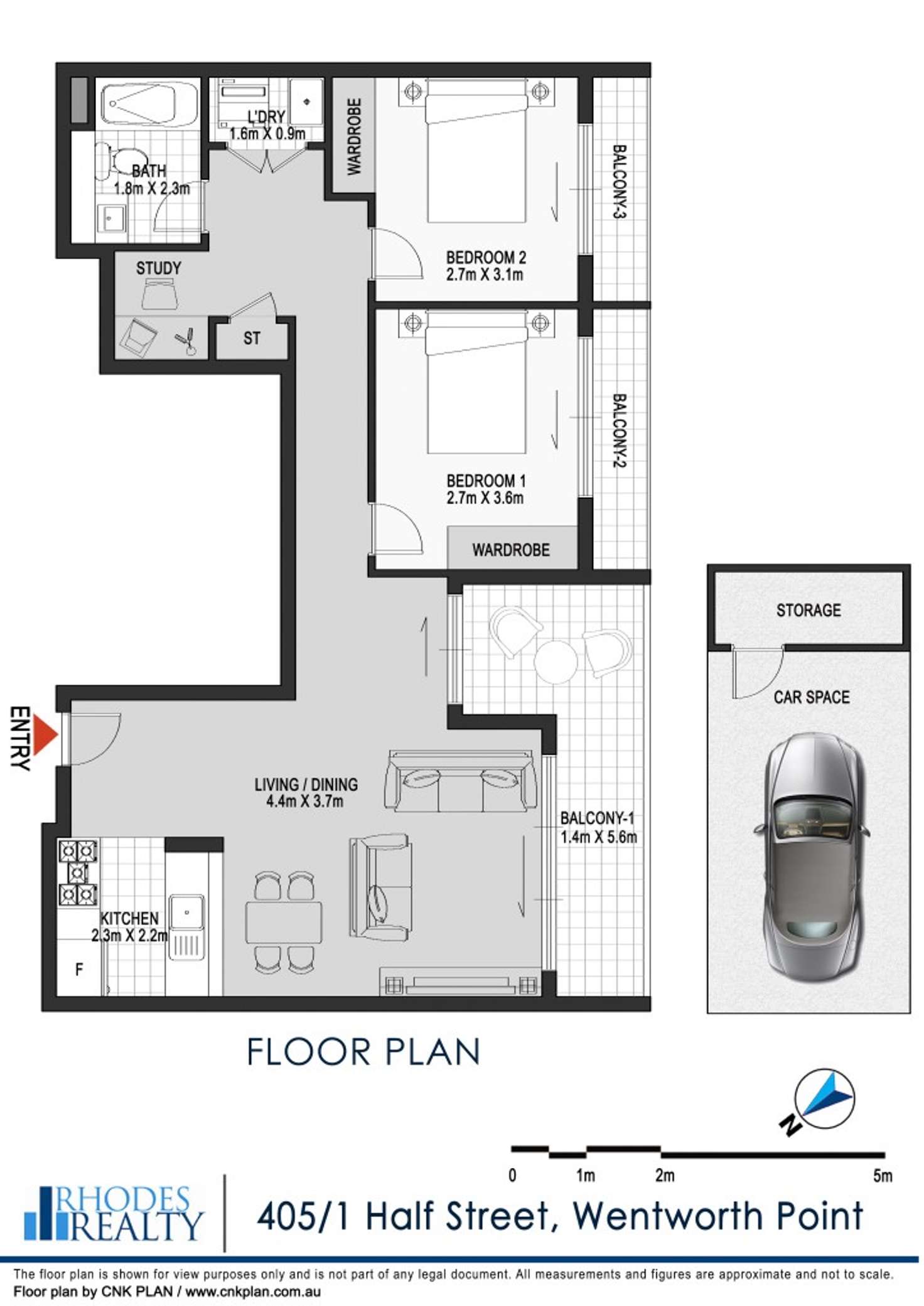 Floorplan of Homely apartment listing, 405/1 Half Street, Wentworth Point NSW 2127