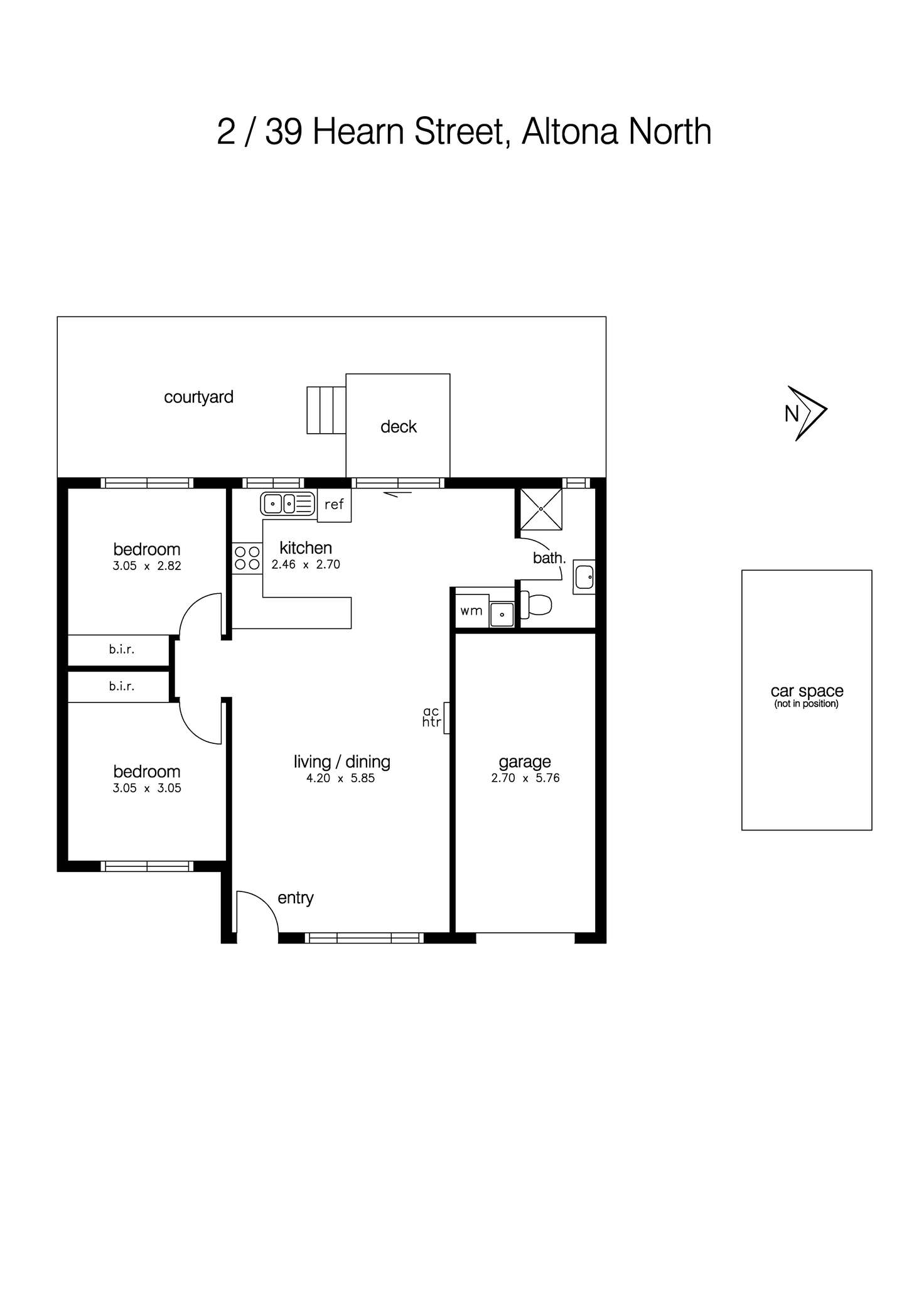 Floorplan of Homely unit listing, 2/39 Hearn Street, Altona North VIC 3025