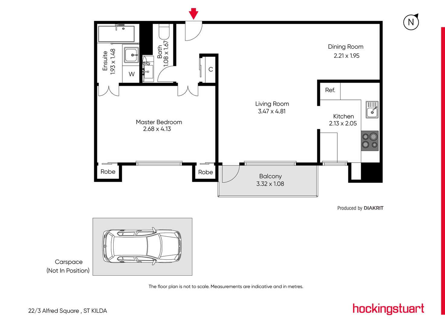 Floorplan of Homely apartment listing, 22/3 Alfred Square, St Kilda VIC 3182